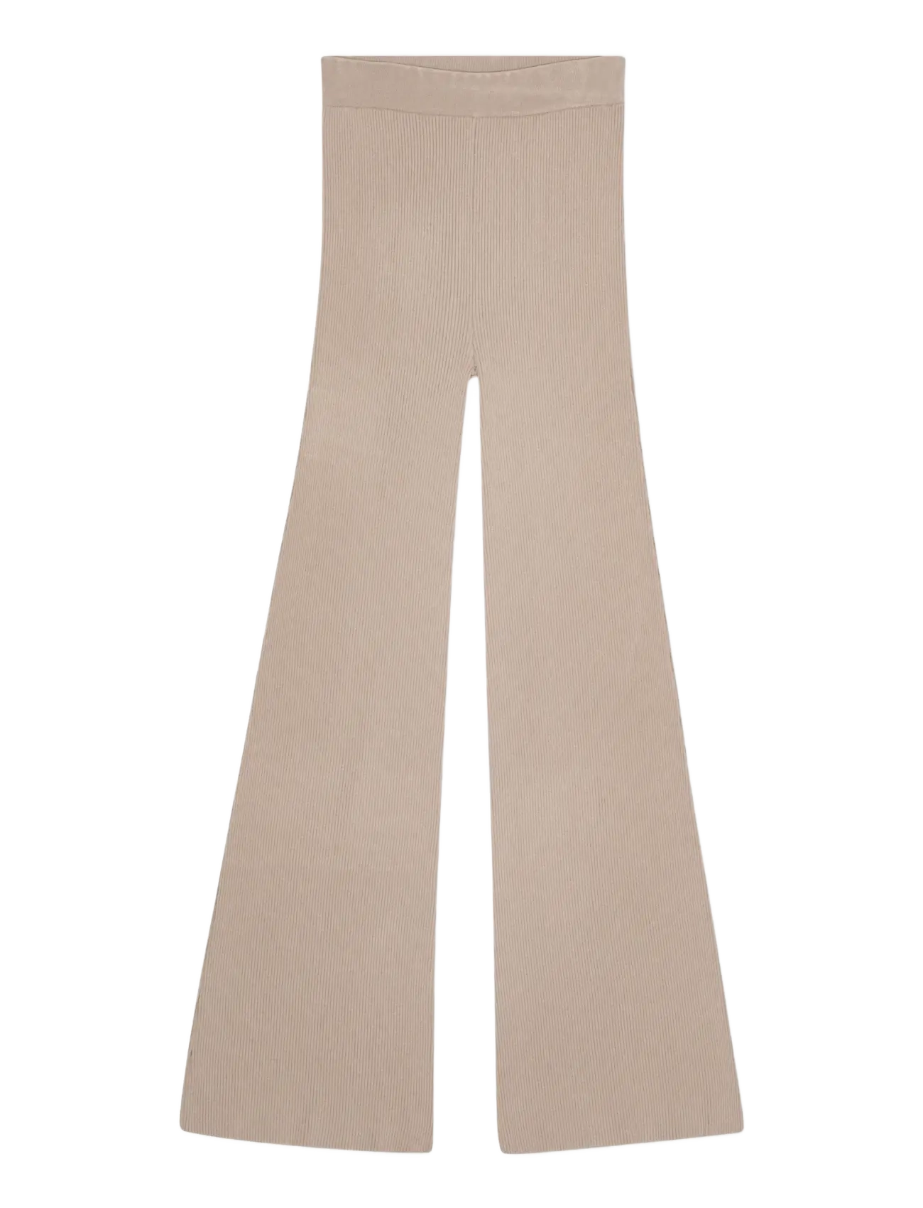 REMAIN Birger Christensen RIB KNIT PANTS - REMAIN Birger Christensen - OATMEAL / beige