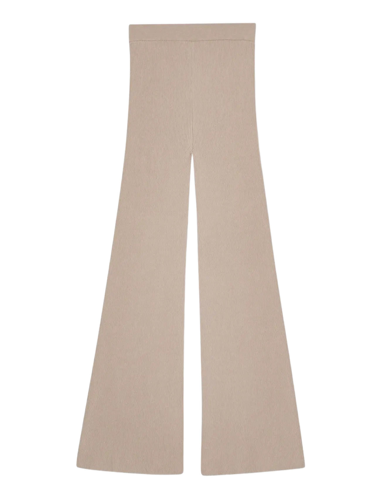REMAIN Birger Christensen - RIB KNIT PANTS - schlaghose - oatmeal - 2