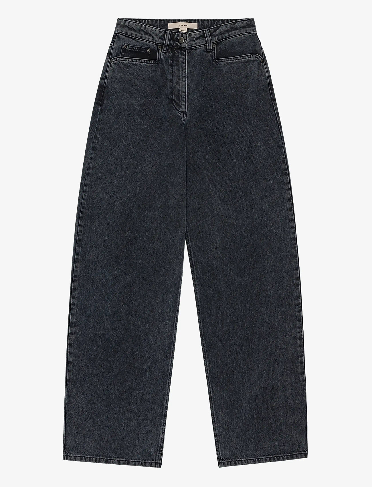 REMAIN Birger Christensen - COCOON DENIM PANTS - vide jeans - black - 1