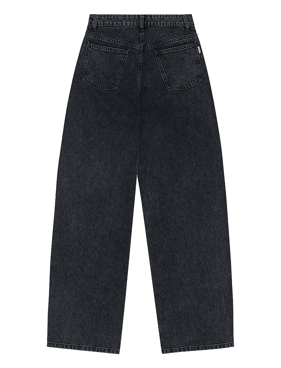 REMAIN Birger Christensen - COCOON DENIM PANTS - hosen mit weitem bein - black - 2