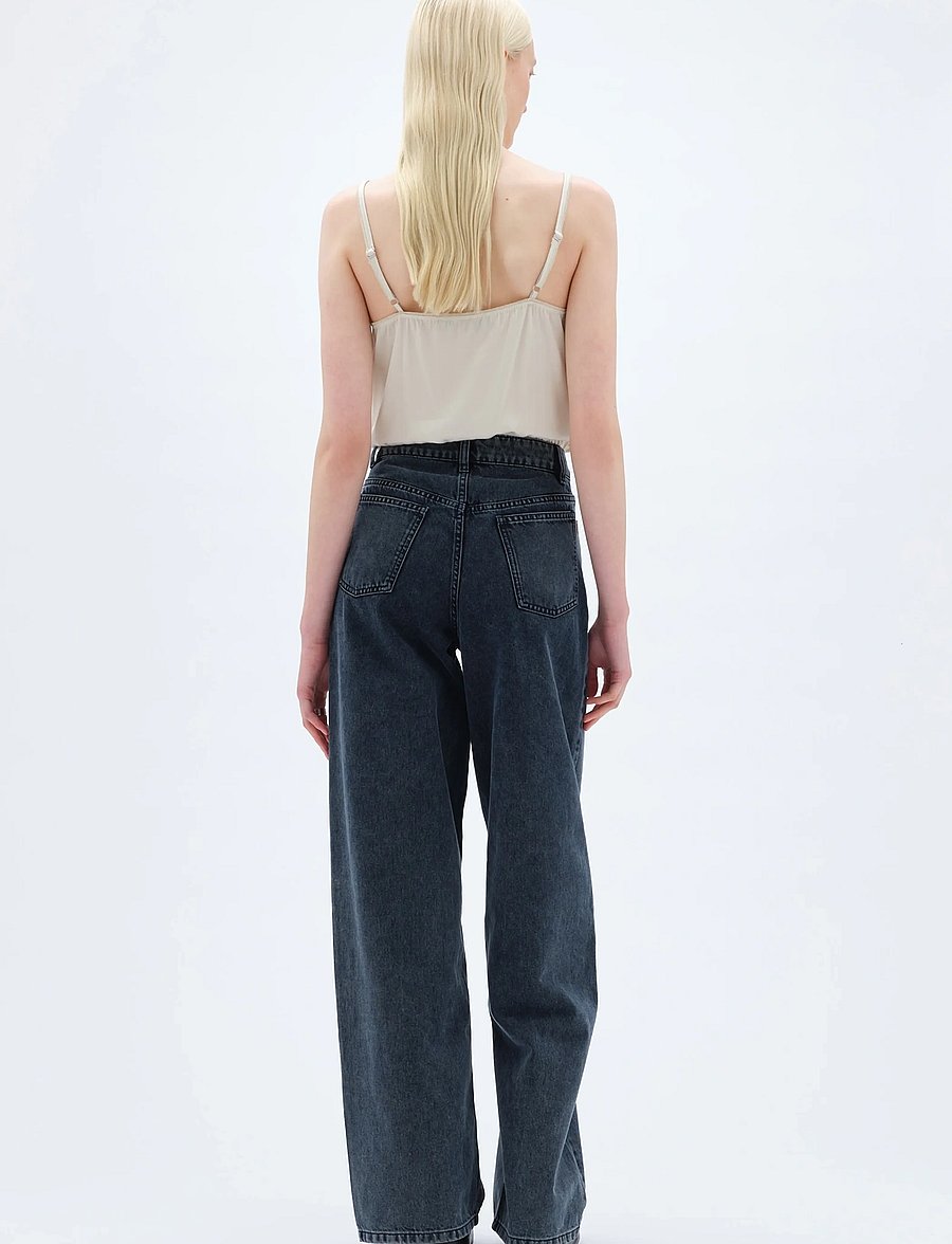 REMAIN Birger Christensen - COCOON DENIM PANTS - hosen mit weitem bein - black - 3