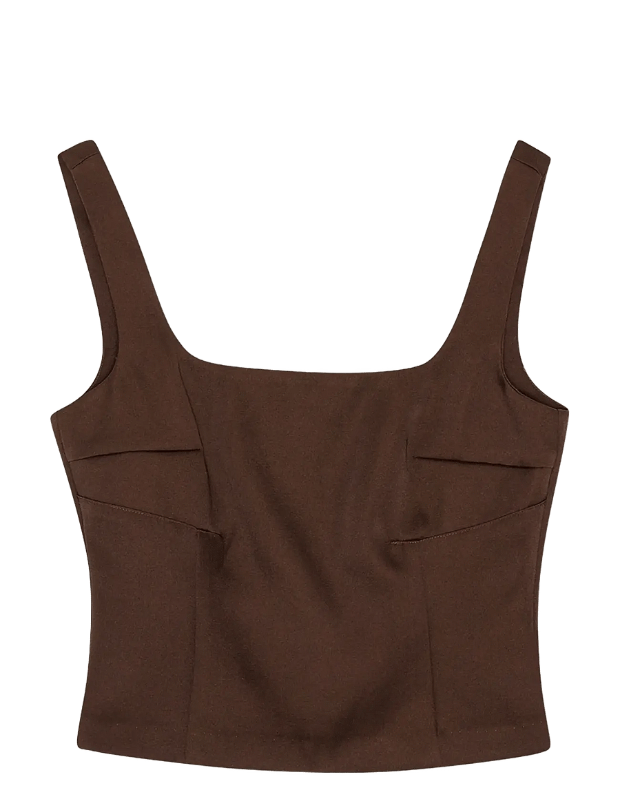 REMAIN Birger Christensen - FITTED TOP - Ärmellose tops - chicory coffee - 1