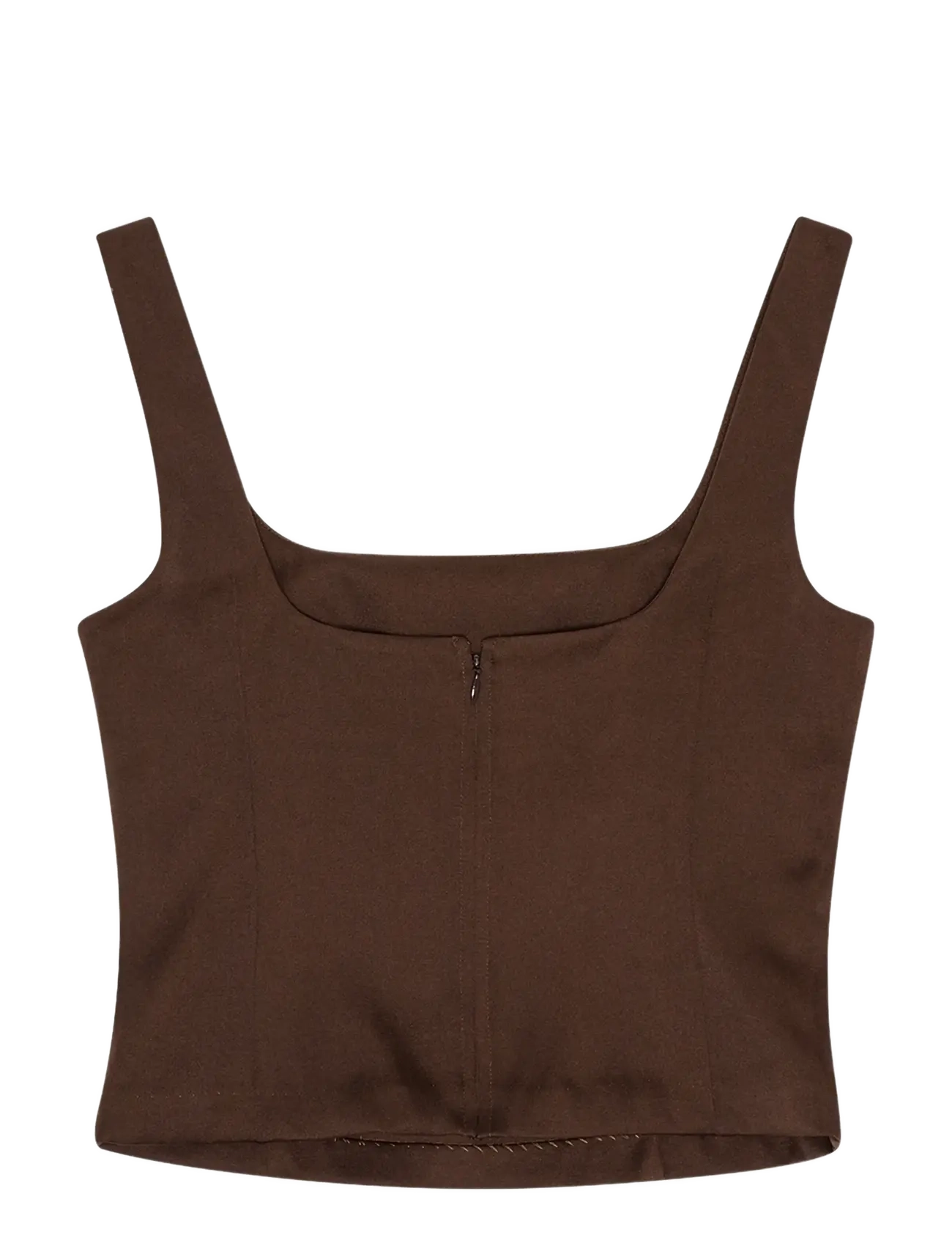 REMAIN Birger Christensen - FITTED TOP - peopluusid - chicory coffee - 2