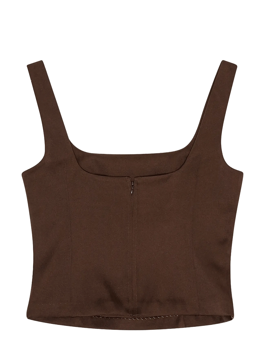REMAIN Birger Christensen - FITTED TOP - Ärmellose tops - chicory coffee - 2
