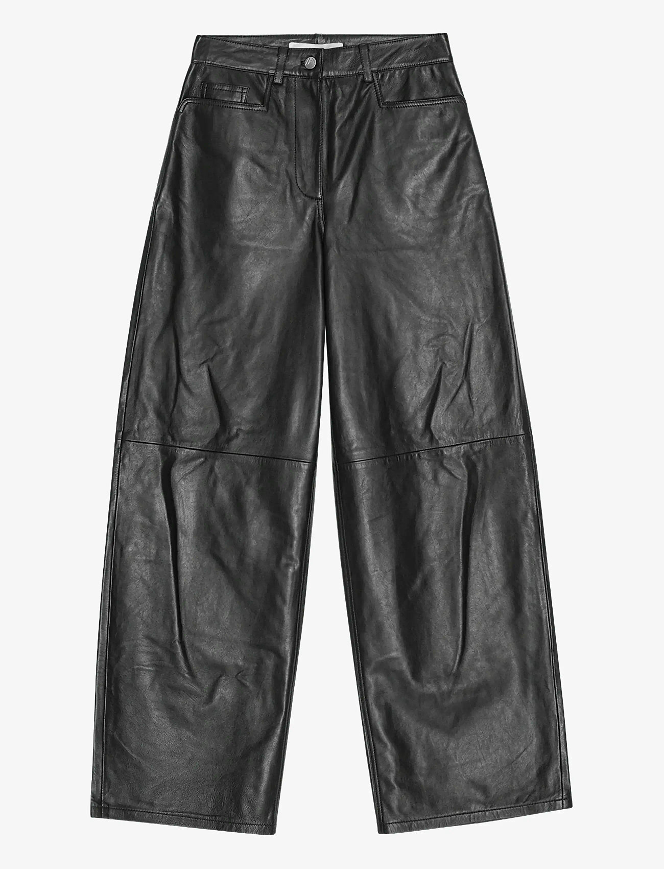REMAIN Birger Christensen - COCOON LEATHER PANTS - barrel-hosen - black - 1