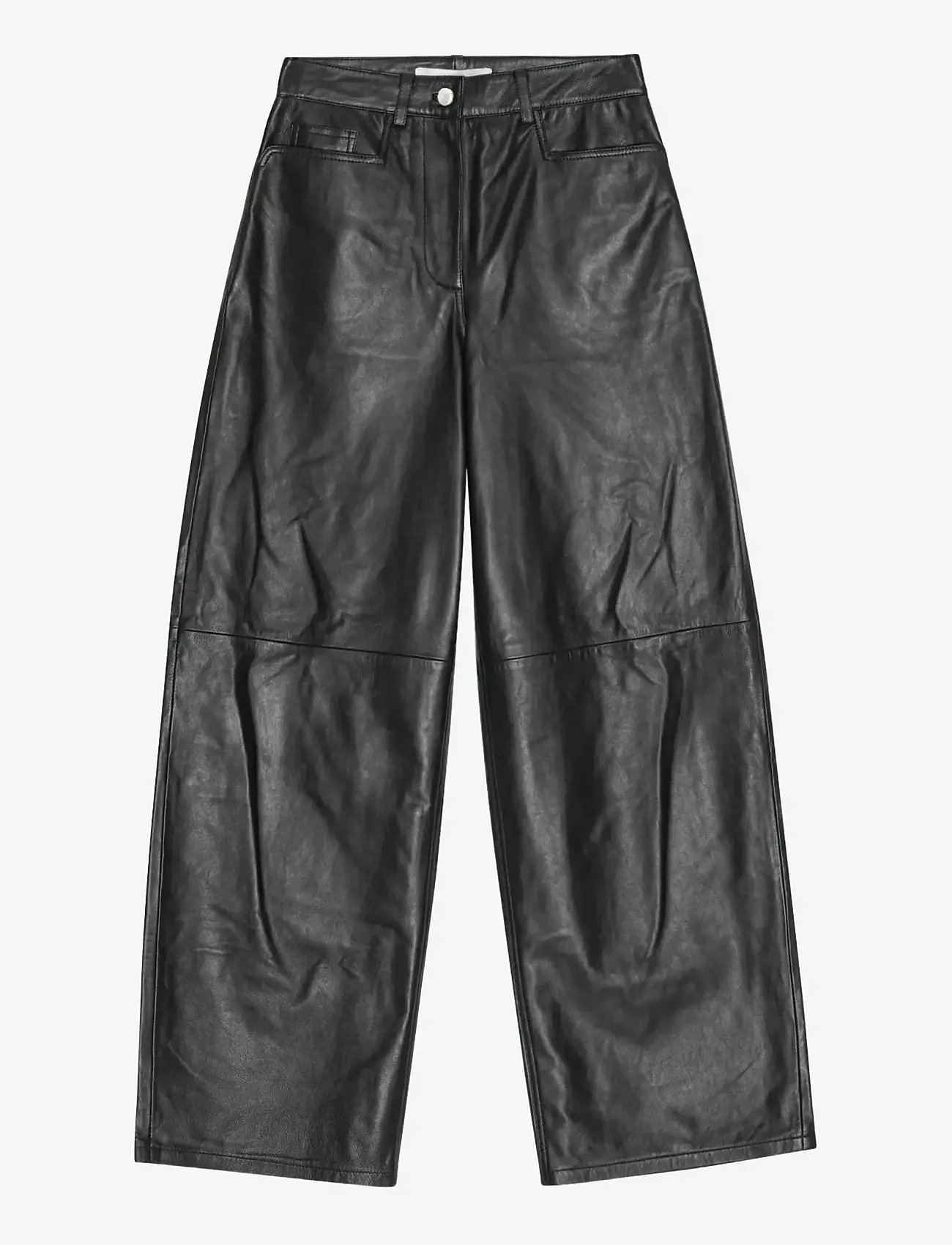 REMAIN Birger Christensen - COCOON LEATHER PANTS - barrel-hosen - black - 2