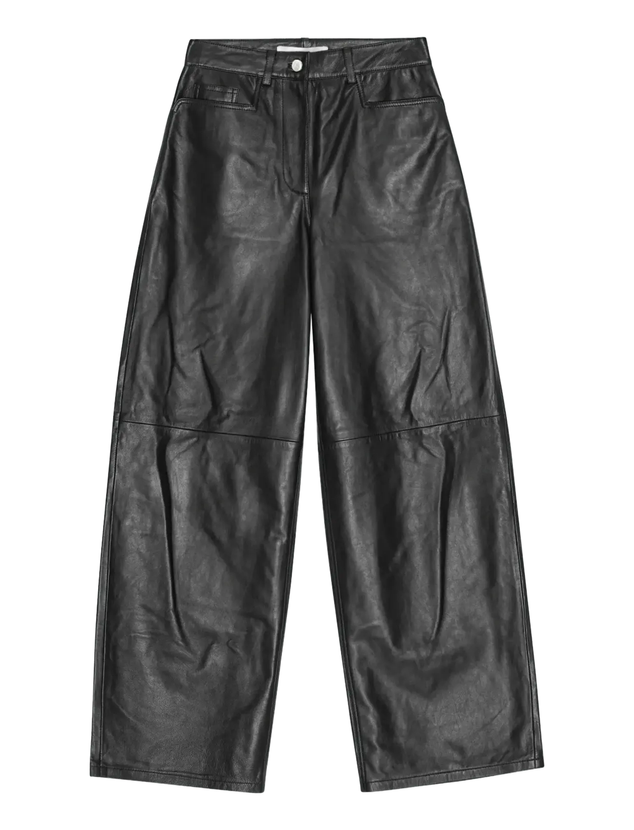 REMAIN Birger Christensen - COCOON LEATHER PANTS - barrelbyxor - black - 2