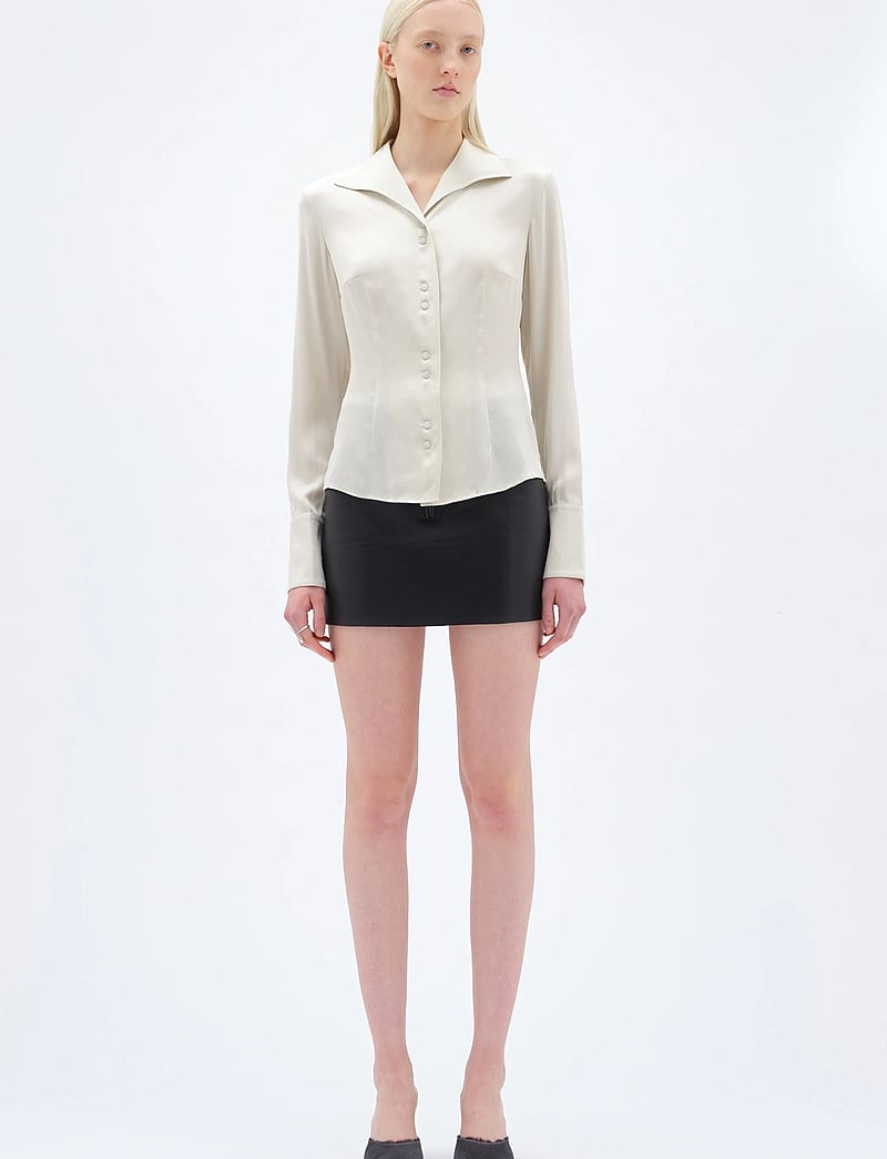 REMAIN Birger Christensen - SLIM FIT SHIRT - langärmlige hemden - silver green - 0