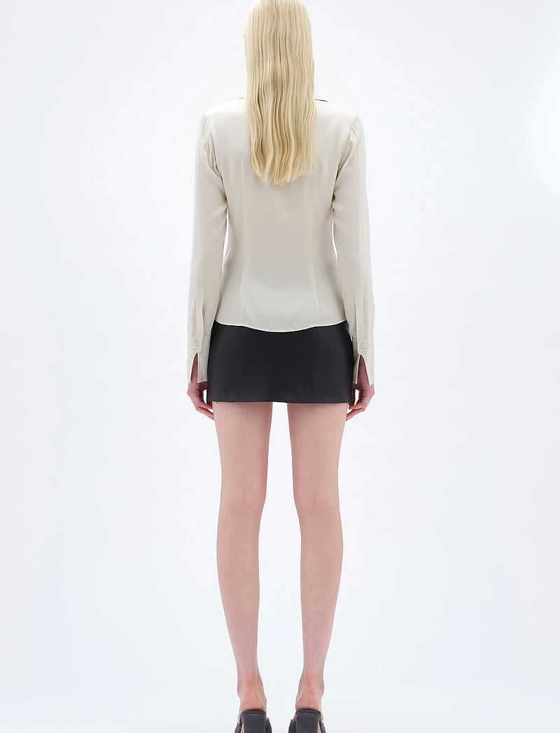 REMAIN Birger Christensen - SLIM FIT SHIRT - langärmlige hemden - silver green - 3