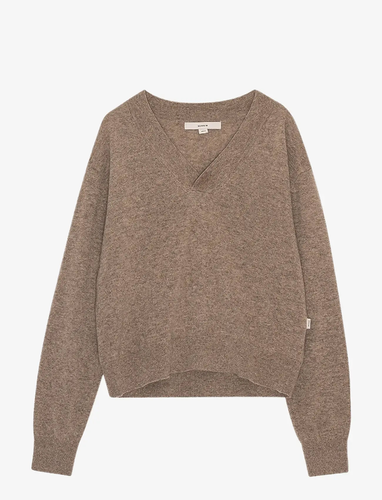 REMAIN Birger Christensen - V-NECK SWEATER - cashmere - walnut - 1