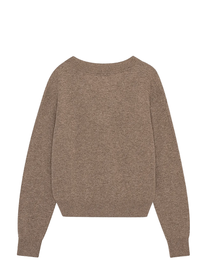 REMAIN Birger Christensen - V-NECK SWEATER - cashmere - walnut - 2