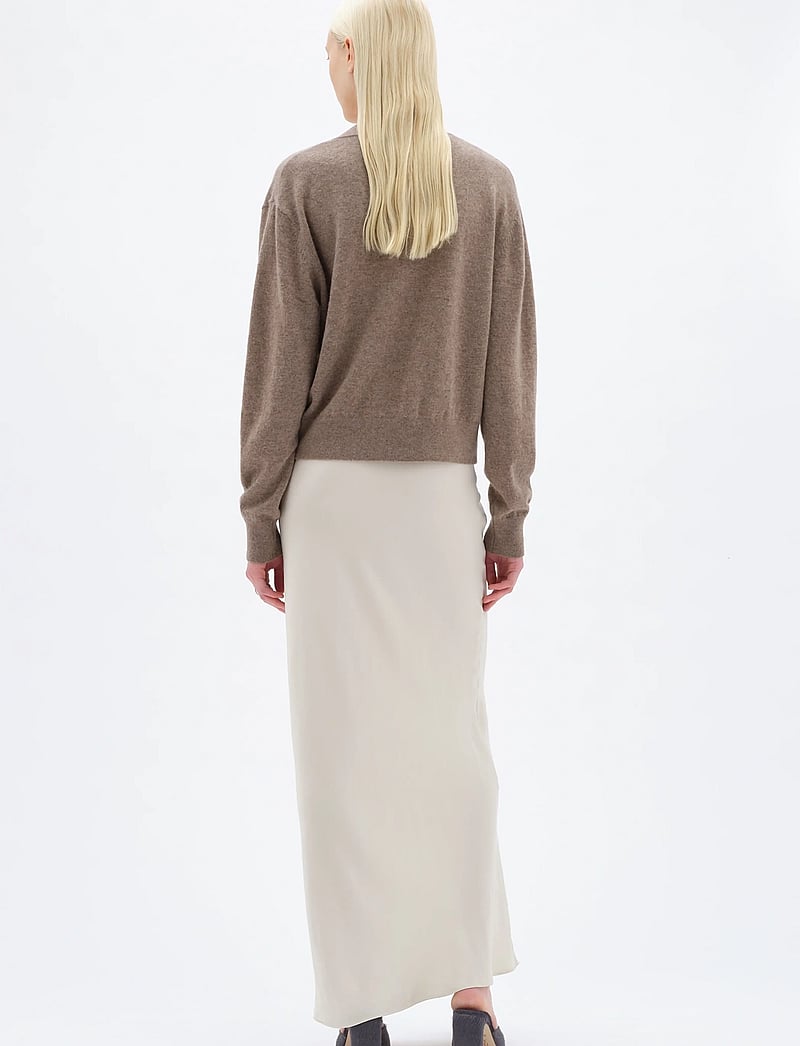 REMAIN Birger Christensen - V-NECK SWEATER - cashmere - walnut - 3