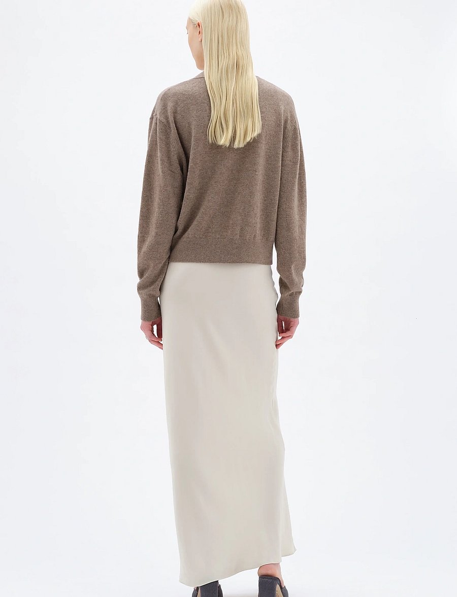 REMAIN Birger Christensen - V-NECK SWEATER - kashmir - walnut - 3