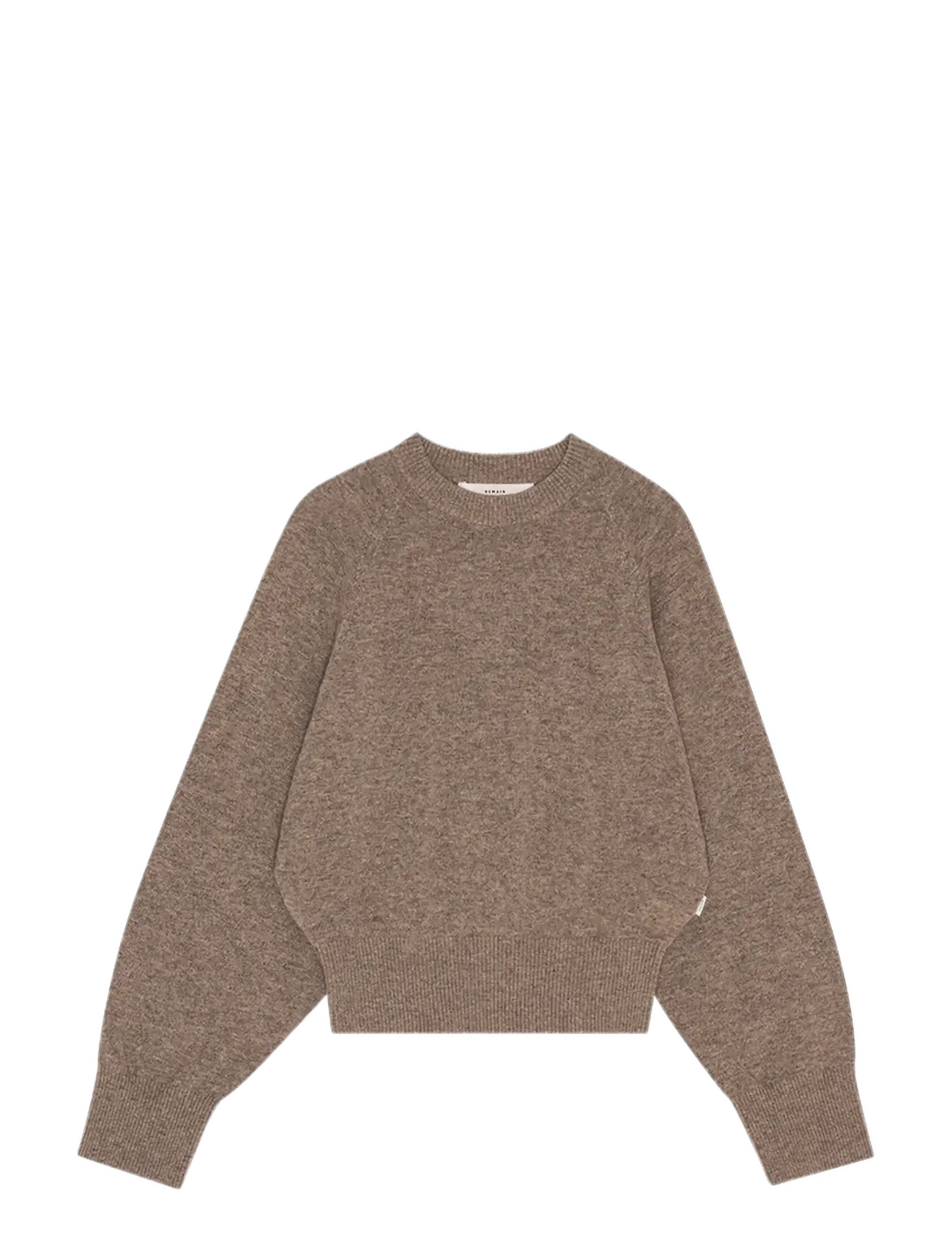 REMAIN Birger Christensen BAT SLEEVE CREWNECK - Erbjudanden - WALNUT / brown
