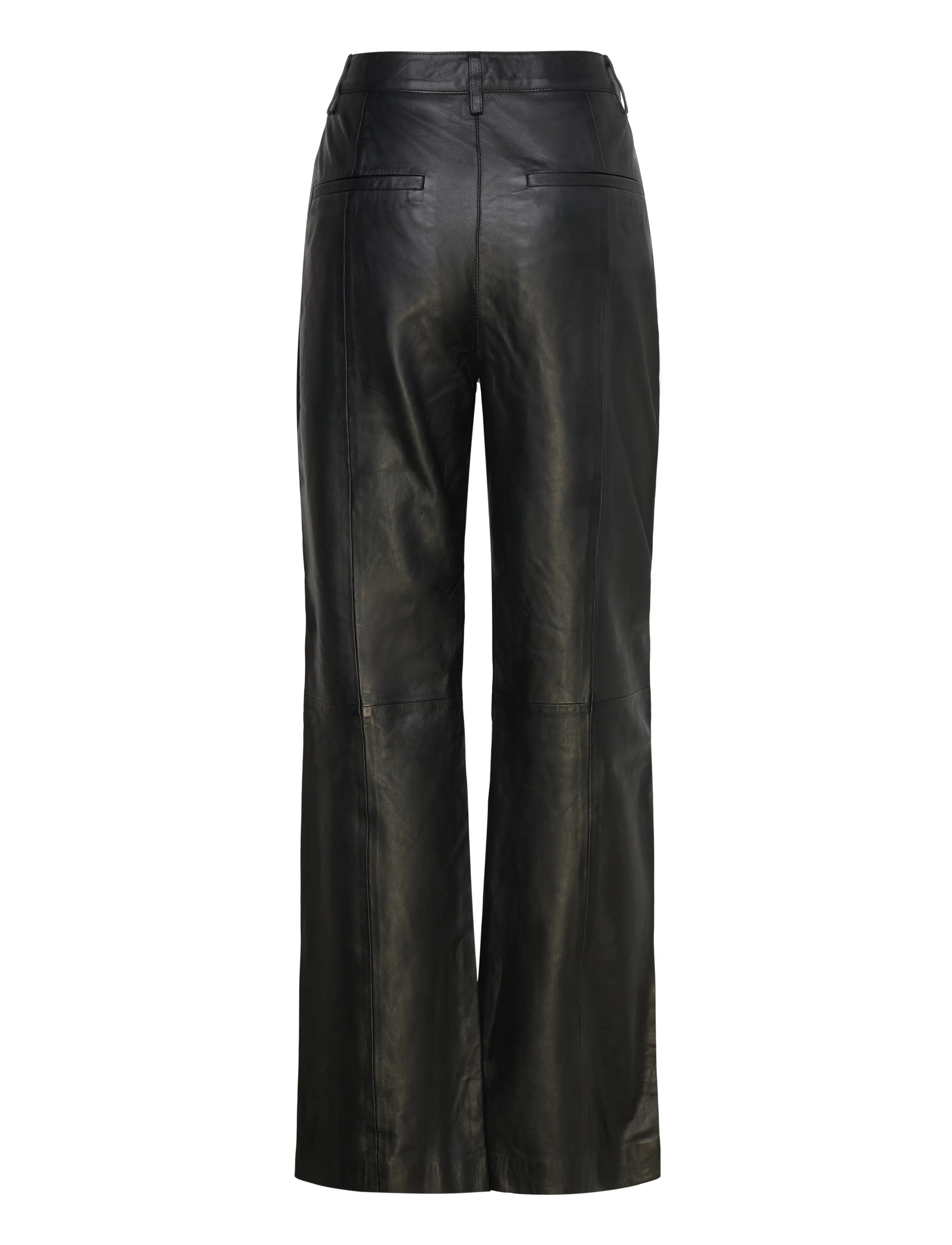 REMAIN Birger Christensen - STRAIGHT LEG LEATHER PANTS - black - 1