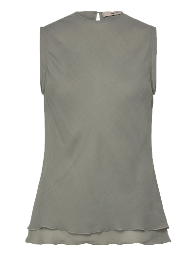 REMAIN Birger Christensen SLEEVELESS TOP - T-shirts & Tops - MIRAGE GRAY / grey