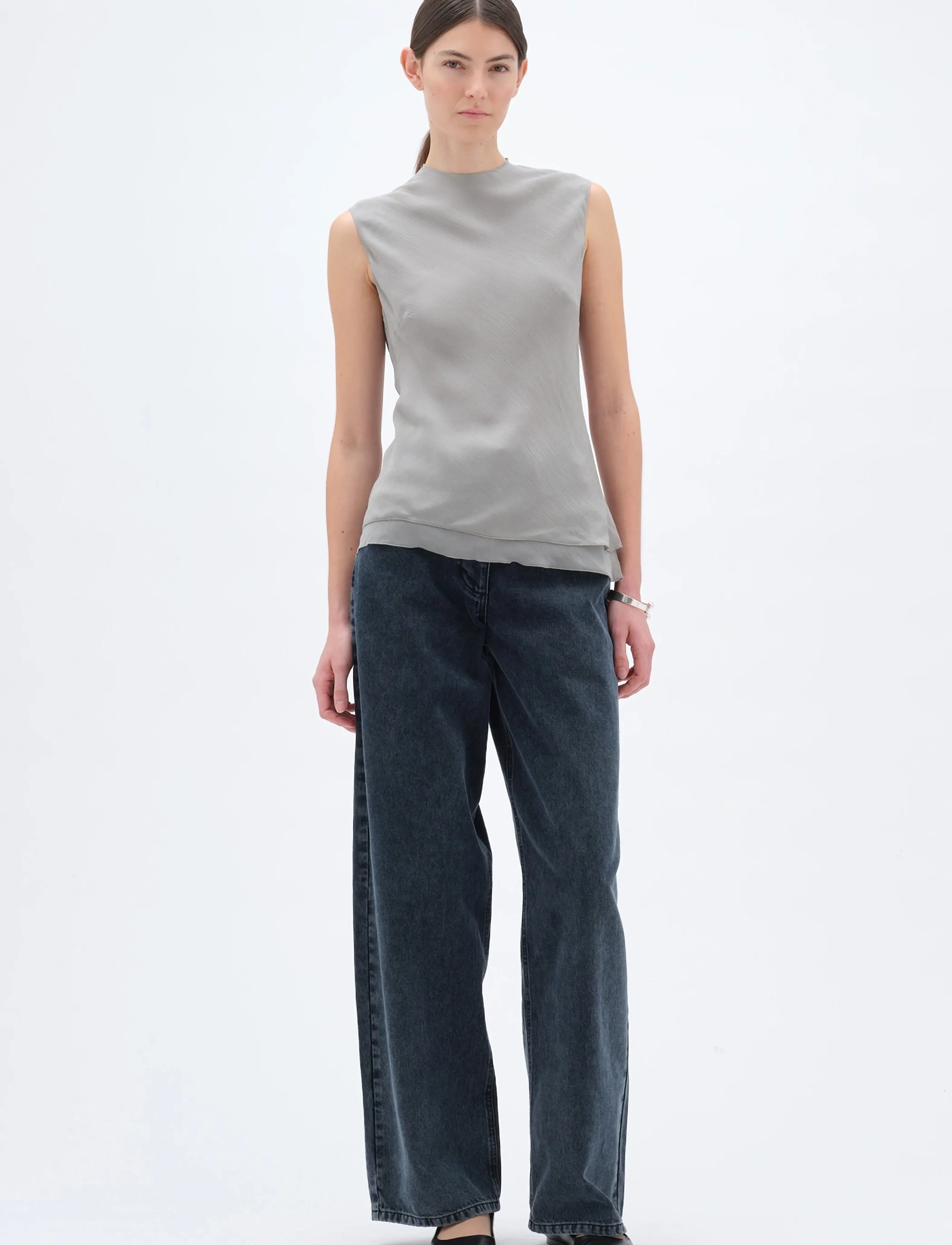 REMAIN Birger Christensen Sleeveless Top, Kvinder, Ærmeløs Top, Grå, Str: 34