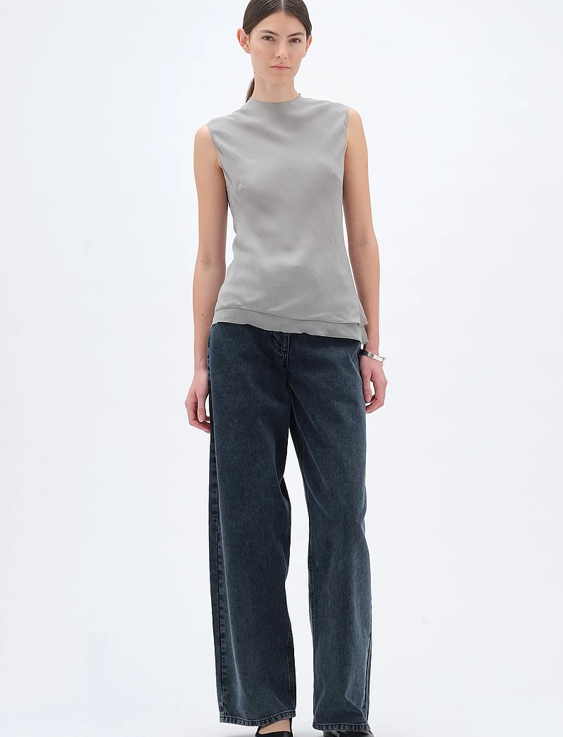 REMAIN Birger Christensen - SLEEVELESS TOP - linnen - mirage gray - 0