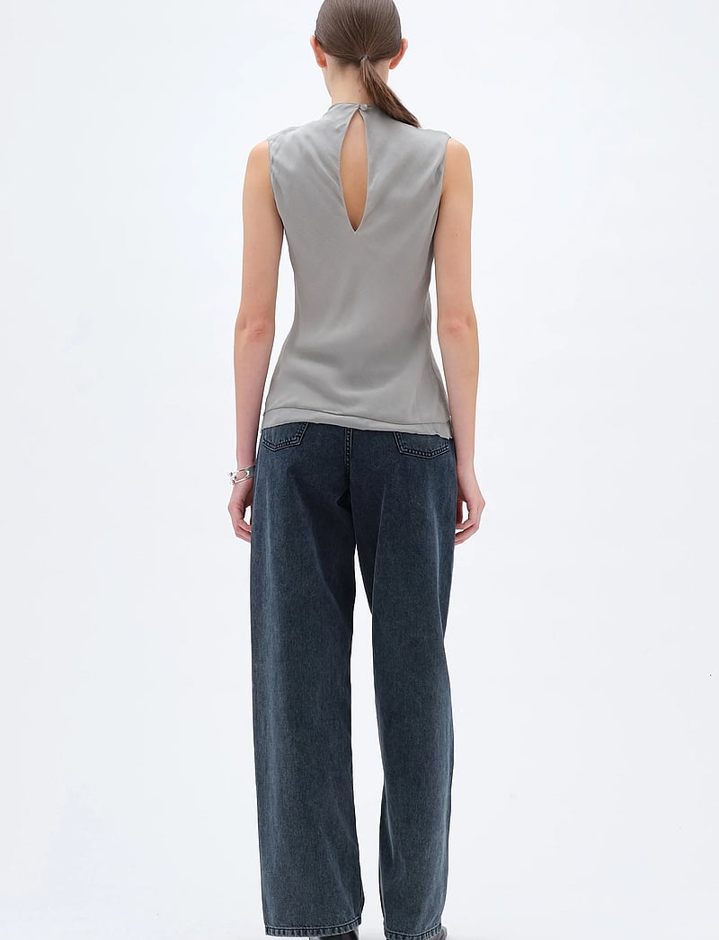 REMAIN Birger Christensen - SLEEVELESS TOP - linnen - mirage gray - 3