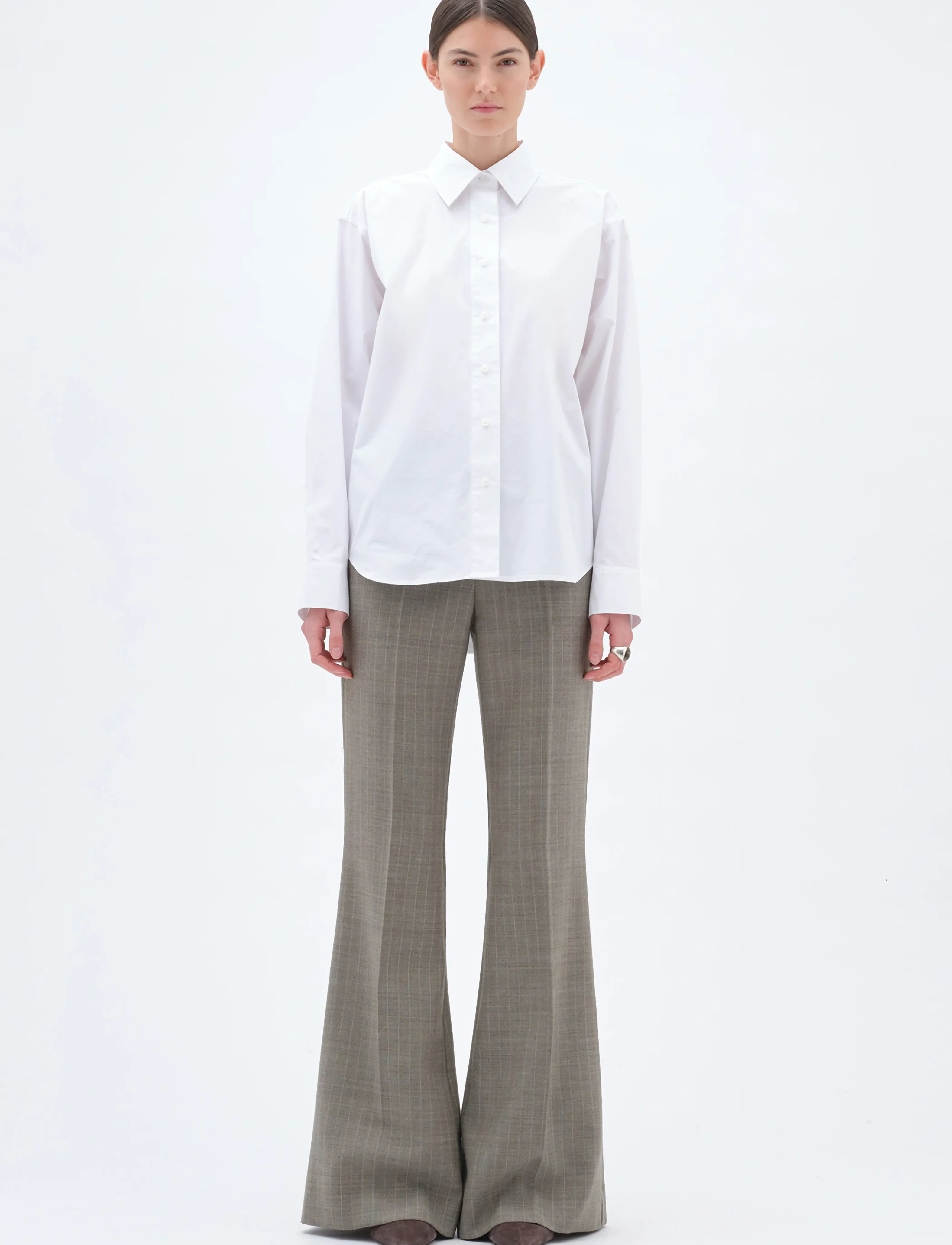 REMAIN Birger Christensen Oversize Shirt, 34, White, Skjorter > Langærmede, Dame