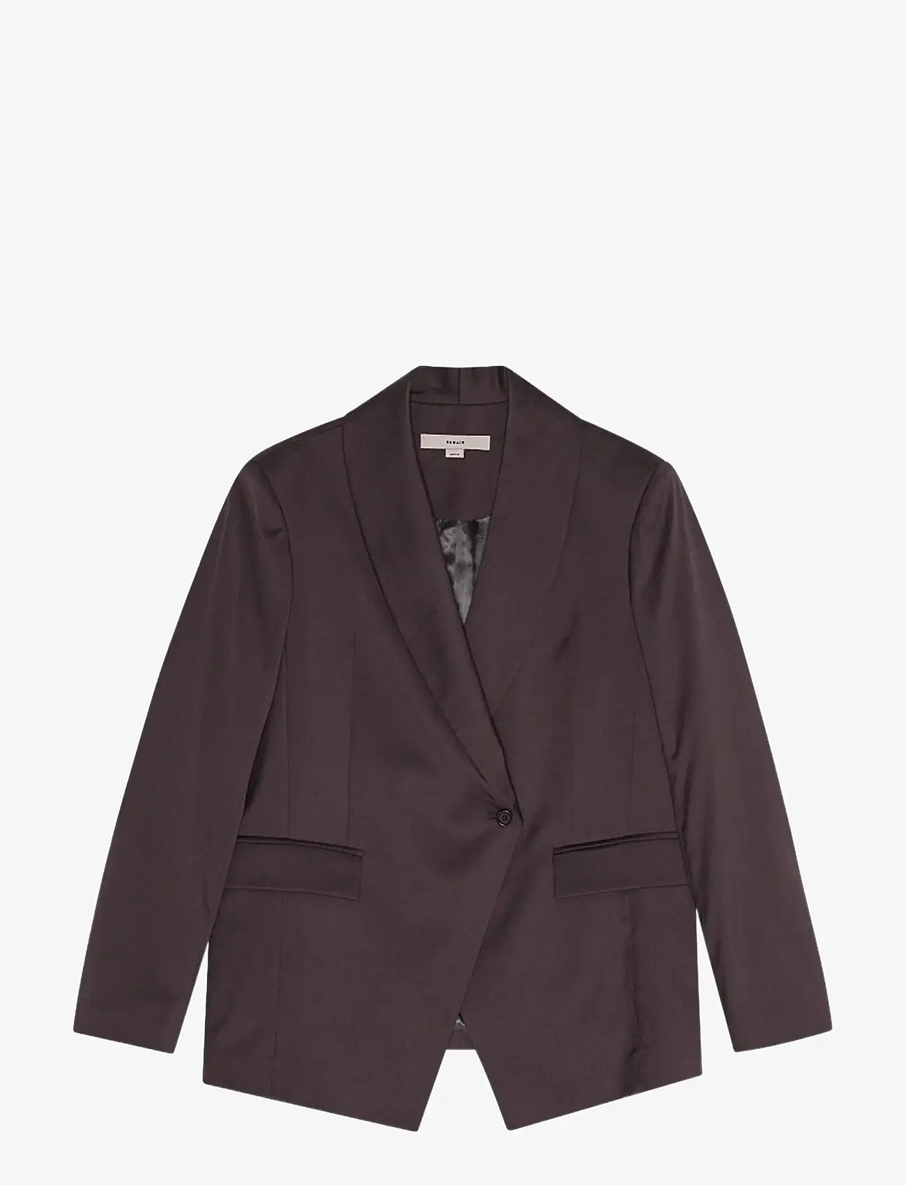 REMAIN Birger Christensen - DOUBLE BREASTED BLAZER - einreihige blazer - black coffee - 1