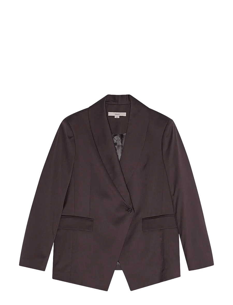 REMAIN Birger Christensen - DOUBLE BREASTED BLAZER - Ühes joones nööpidega bleiserid - black coffee - 1