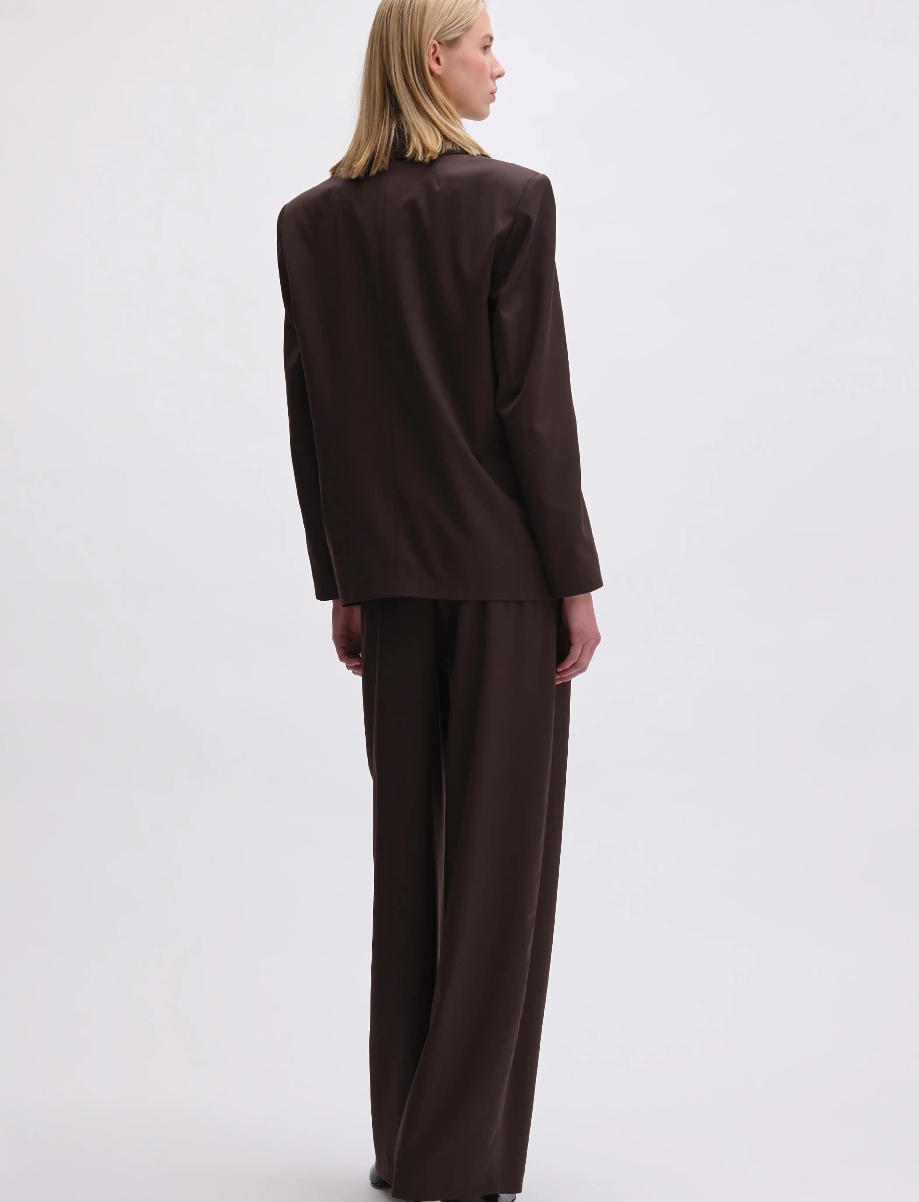 REMAIN Birger Christensen - DOUBLE BREASTED BLAZER - peoriided outlet-hindadega - black coffee - 3
