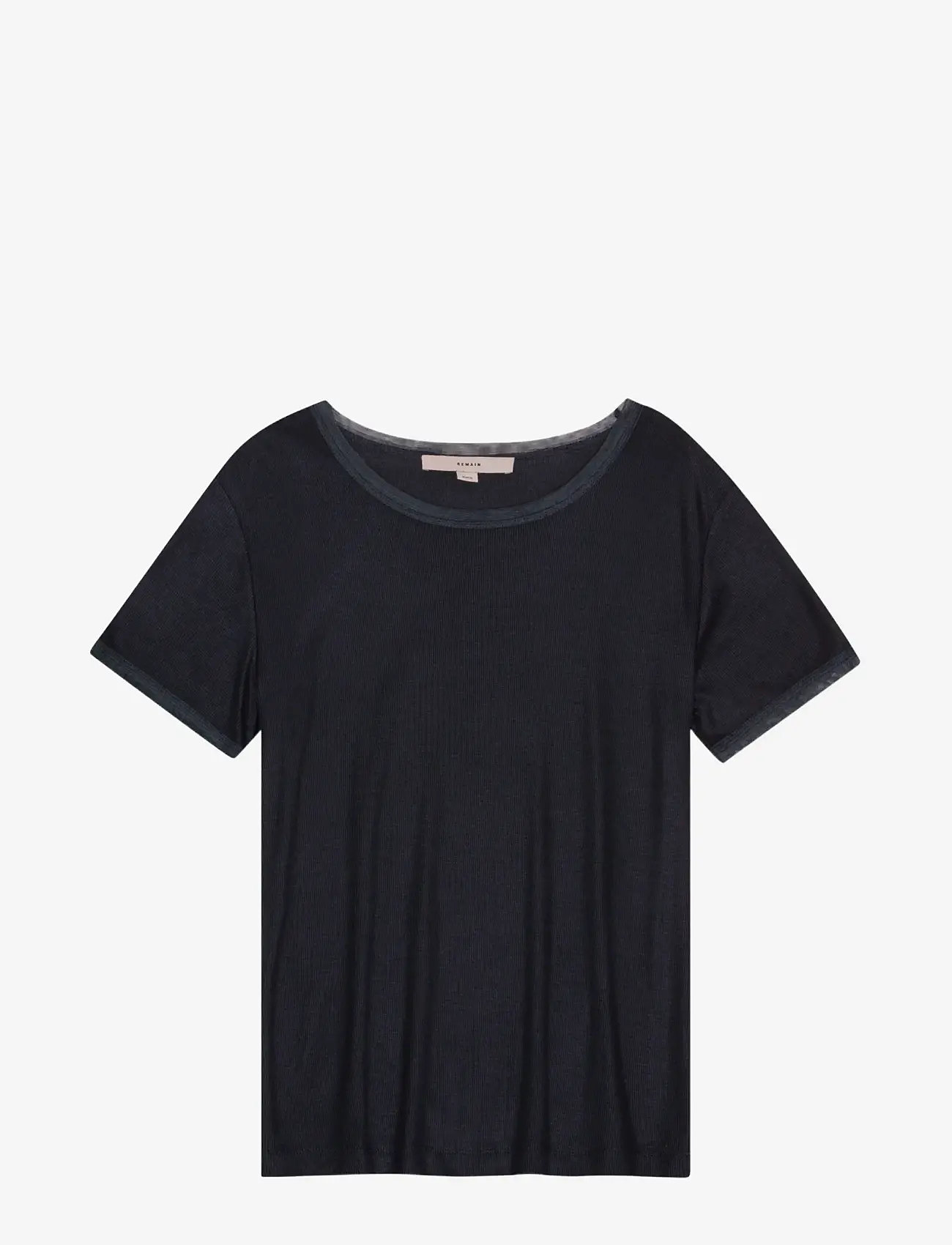 REMAIN Birger Christensen - MESH TRIM TSHIRT - t-särgid - anthracite - 1