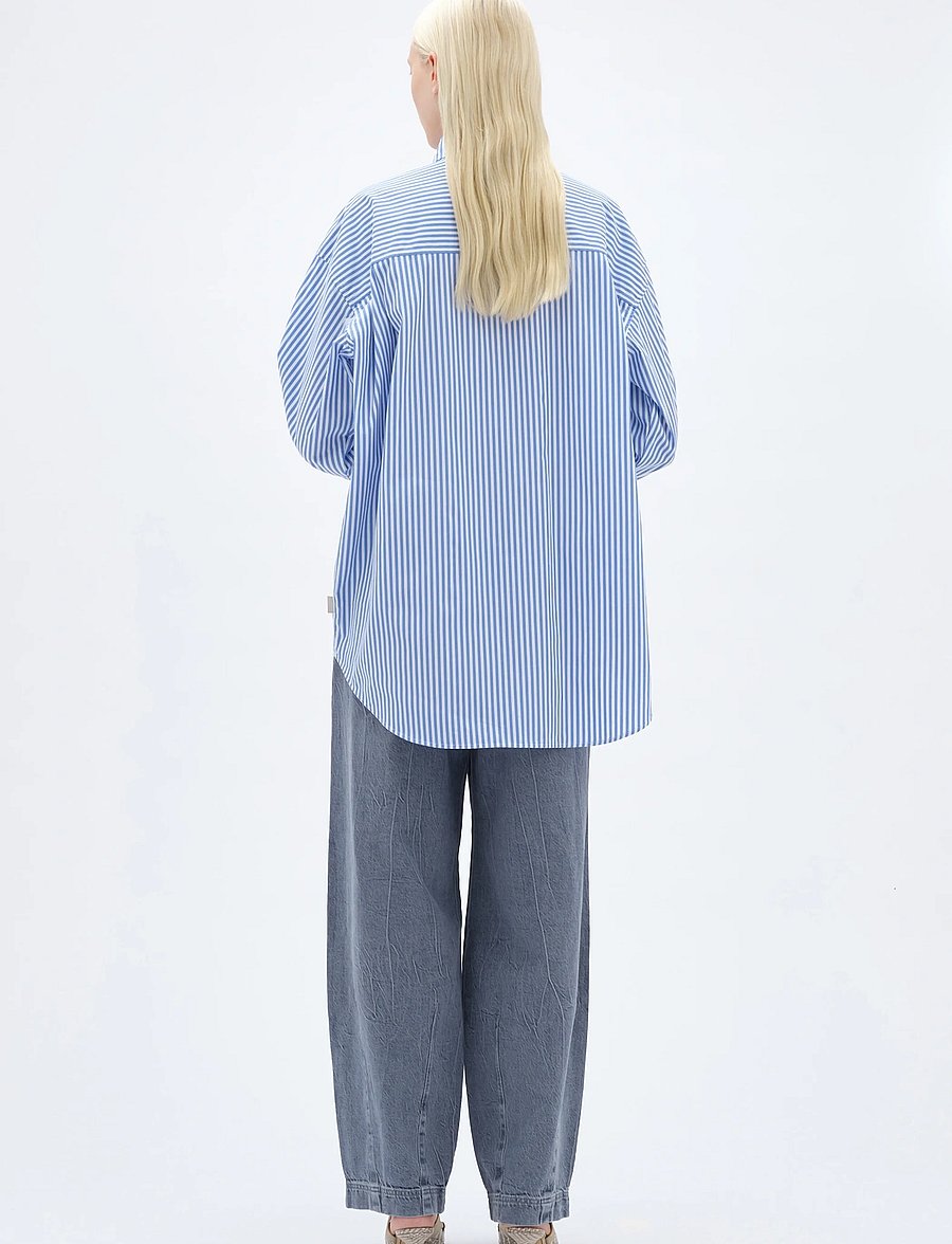 REMAIN Birger Christensen - OVERSIZE SHIRT - marškiniai ilgomis rankovėmis - cornflower blue comb. - 3