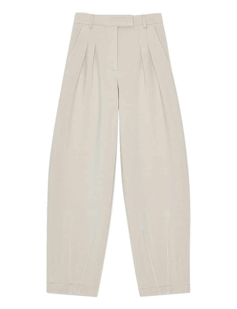 REMAIN Birger Christensen - SOFT COCOON PANTS - barrel trousers - tofu beige - 1