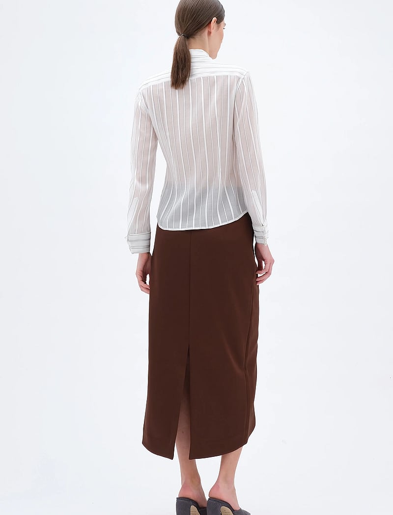 REMAIN Birger Christensen - FITTED SHIRT - pikkade varrukatega särgid - cloud dancer comb. - 3