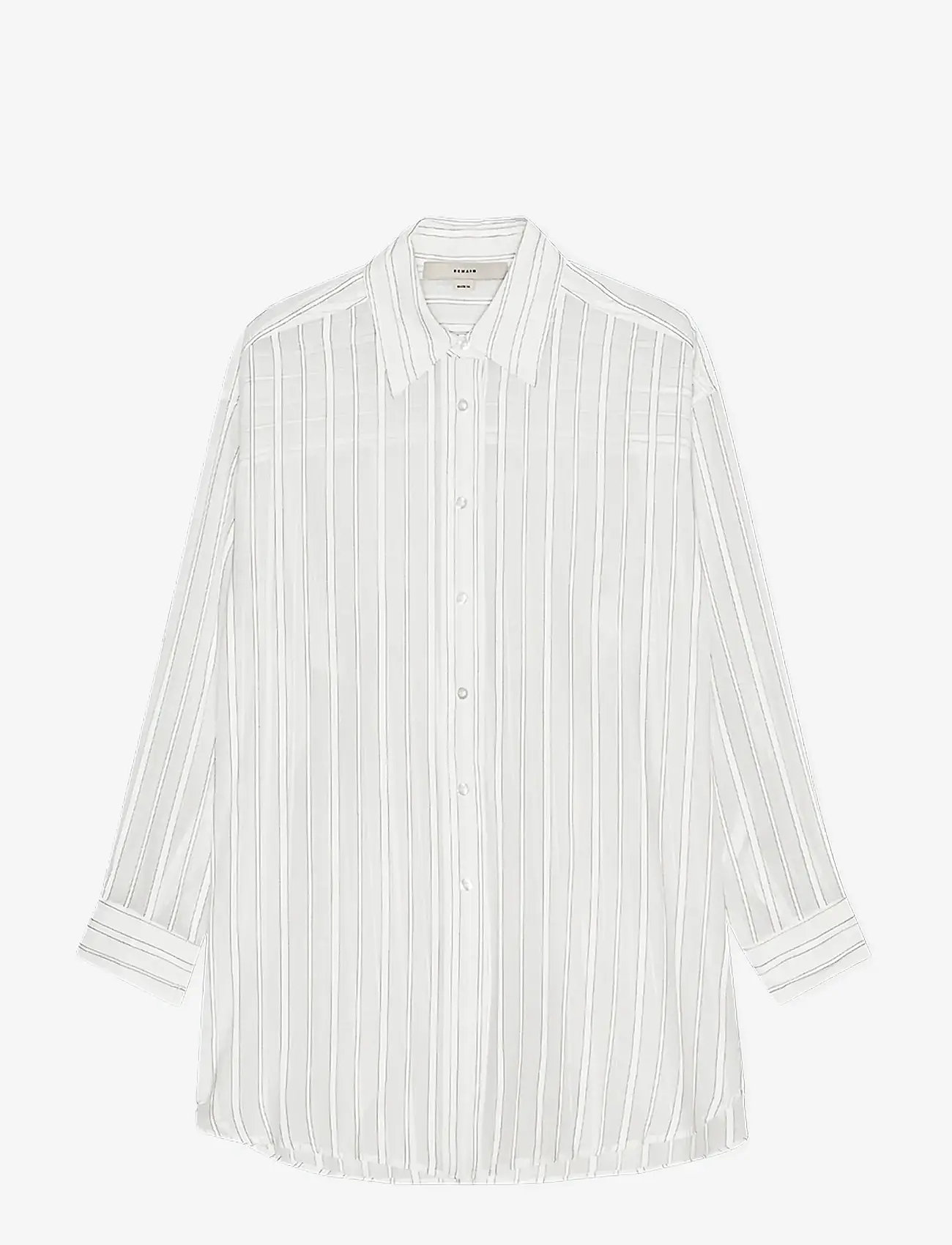 REMAIN Birger Christensen - OVERSIZE SHIRT - pitkähihaiset kauluspaidat - cloud dancer comb. - 1