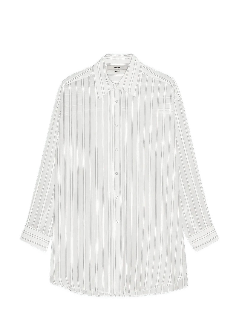 REMAIN Birger Christensen - OVERSIZE SHIRT - pitkähihaiset kauluspaidat - cloud dancer comb. - 1