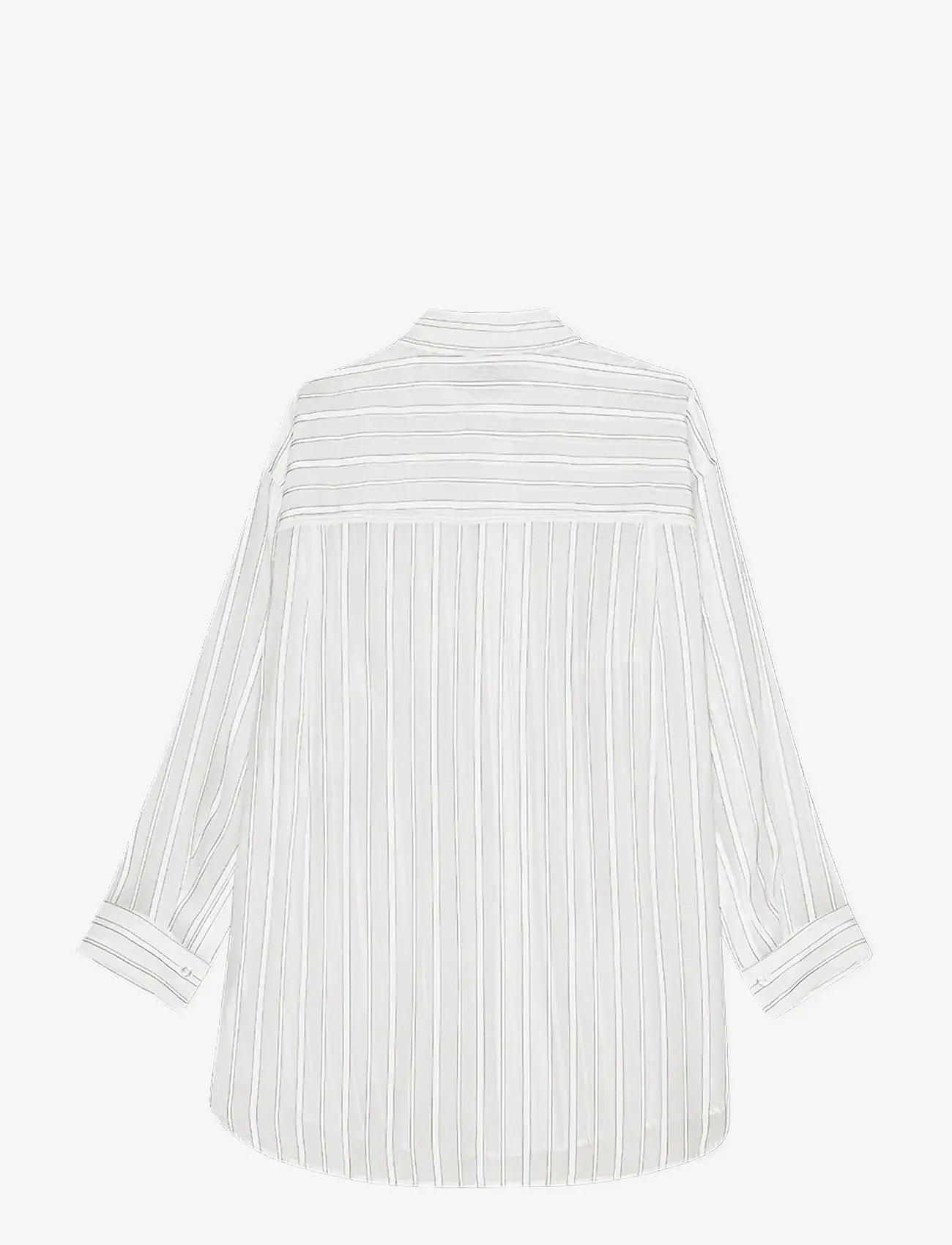 REMAIN Birger Christensen - OVERSIZE SHIRT - pitkähihaiset kauluspaidat - cloud dancer comb. - 2