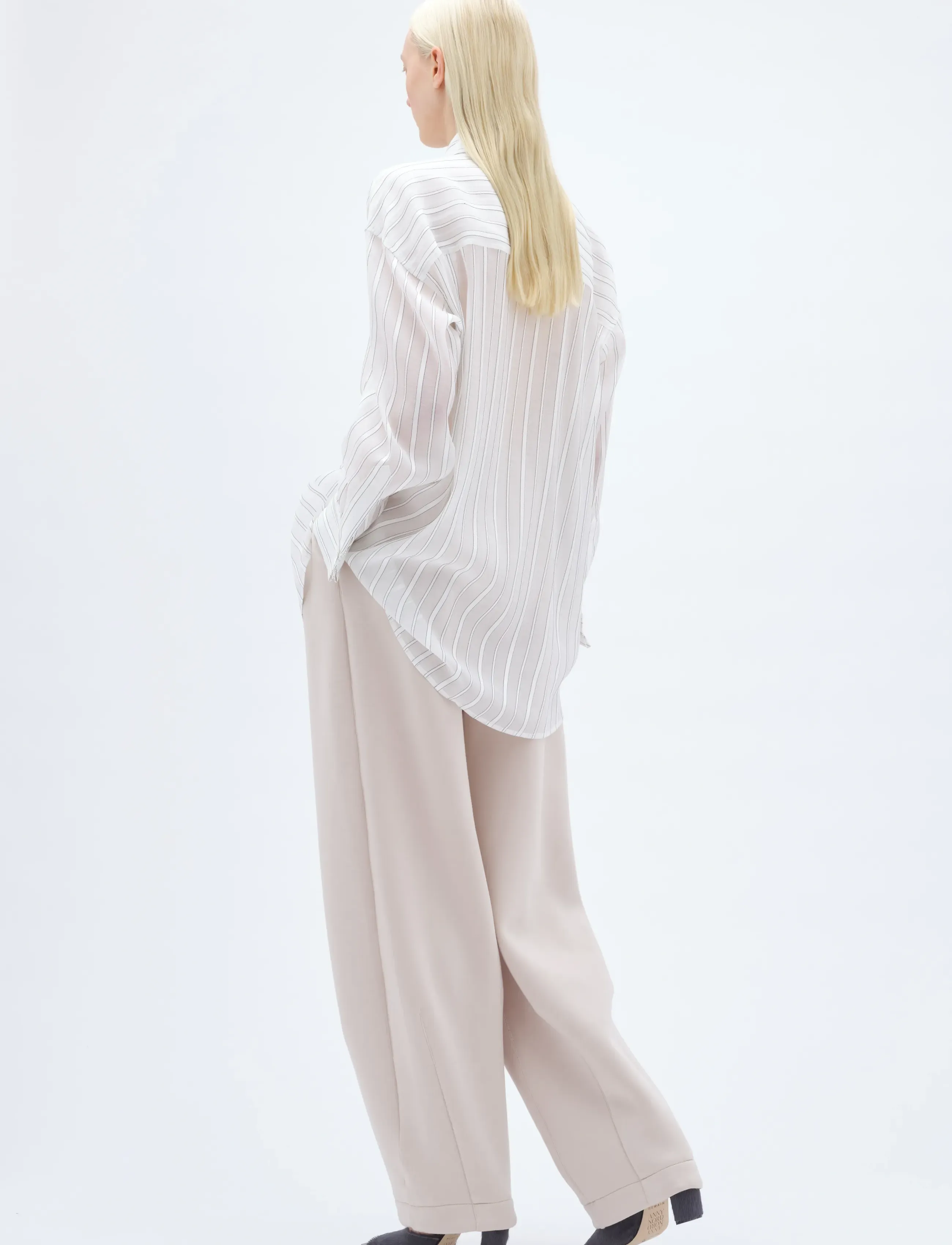 REMAIN Birger Christensen - OVERSIZE SHIRT - langærmede skjorter - cloud dancer comb. - 3
