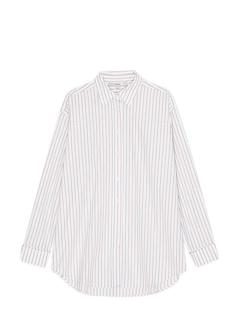 REMAIN Birger Christensen - OVERSIZE SHIRT - long-sleeved shirts - cloud dancer comb. - 1