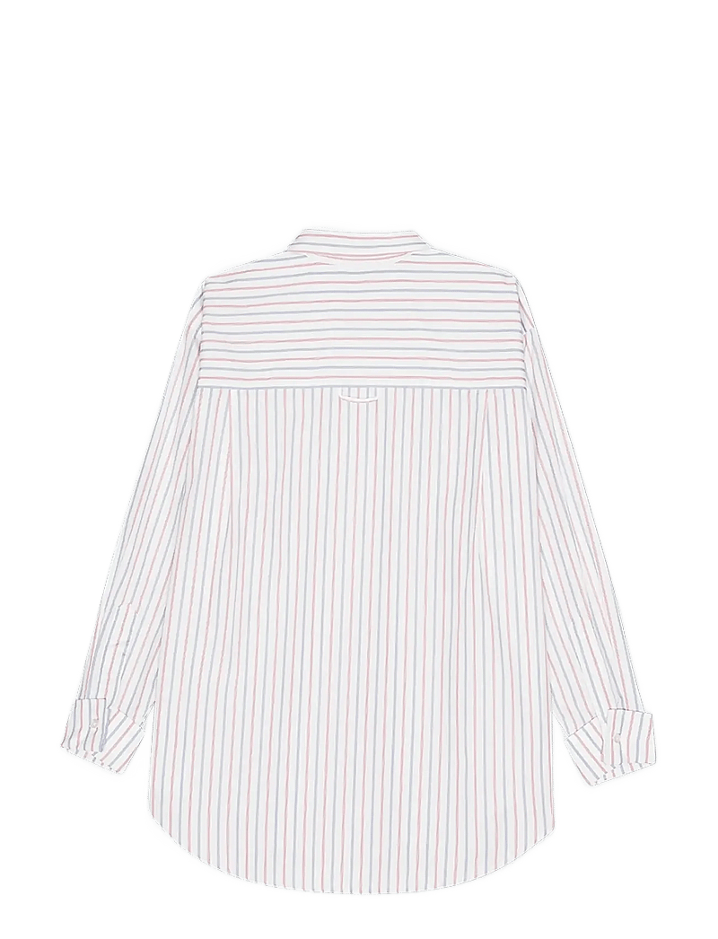 REMAIN Birger Christensen - OVERSIZE SHIRT - long-sleeved shirts - cloud dancer comb. - 2