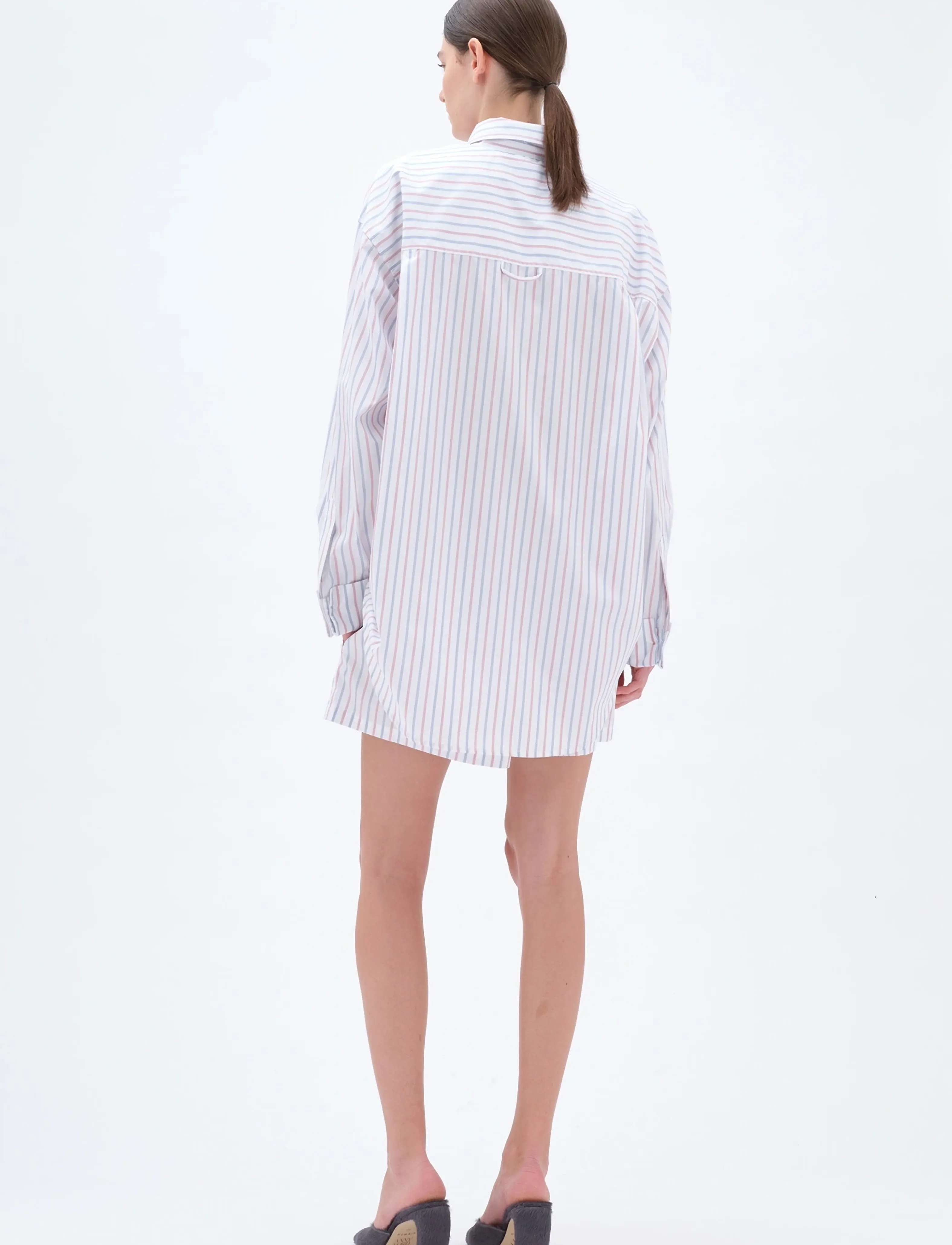 REMAIN Birger Christensen - OVERSIZE SHIRT - langärmlige hemden - cloud dancer comb. - 3