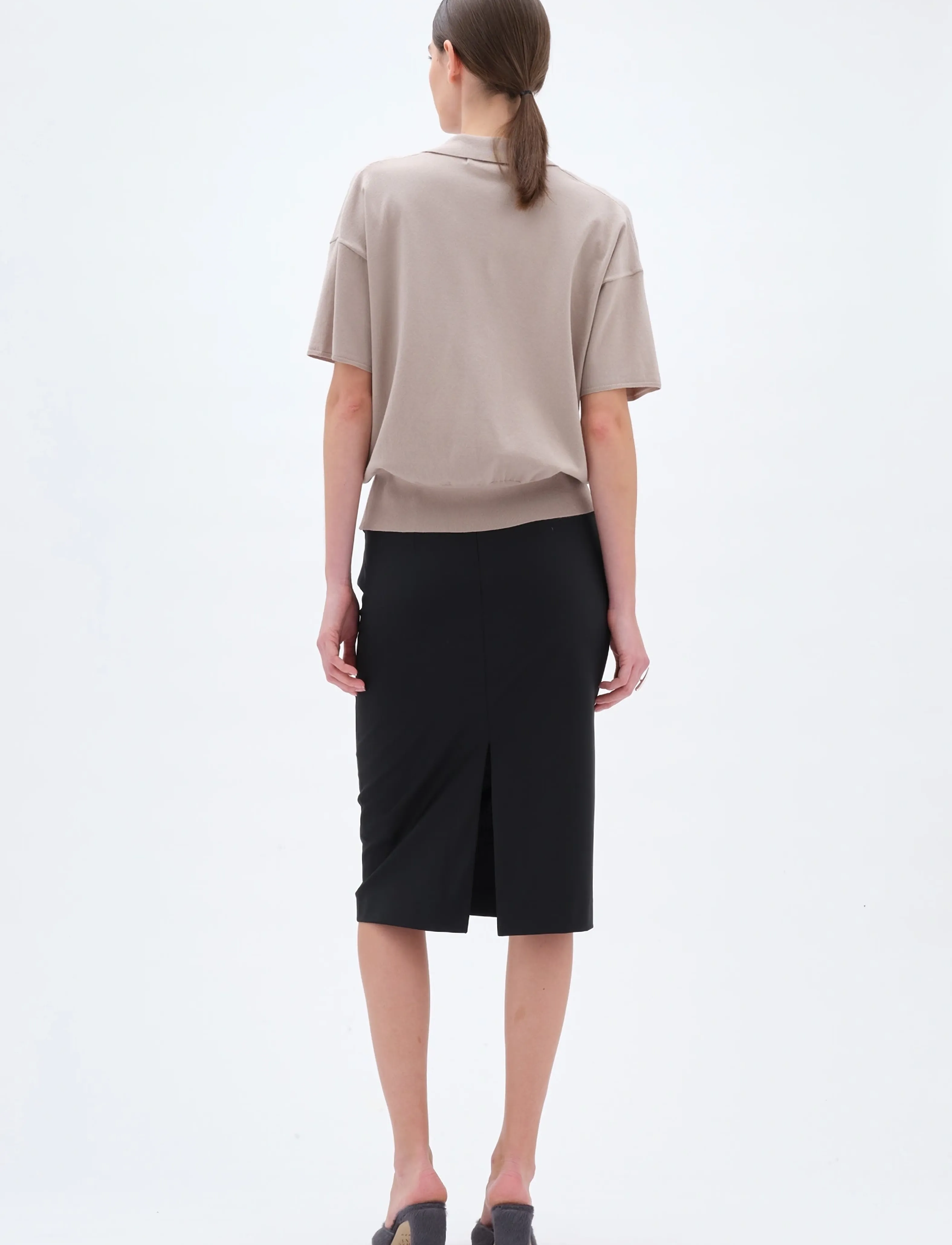 REMAIN Birger Christensen - KNITTED POLO TSHIRT - pullover - oatmeal - 3