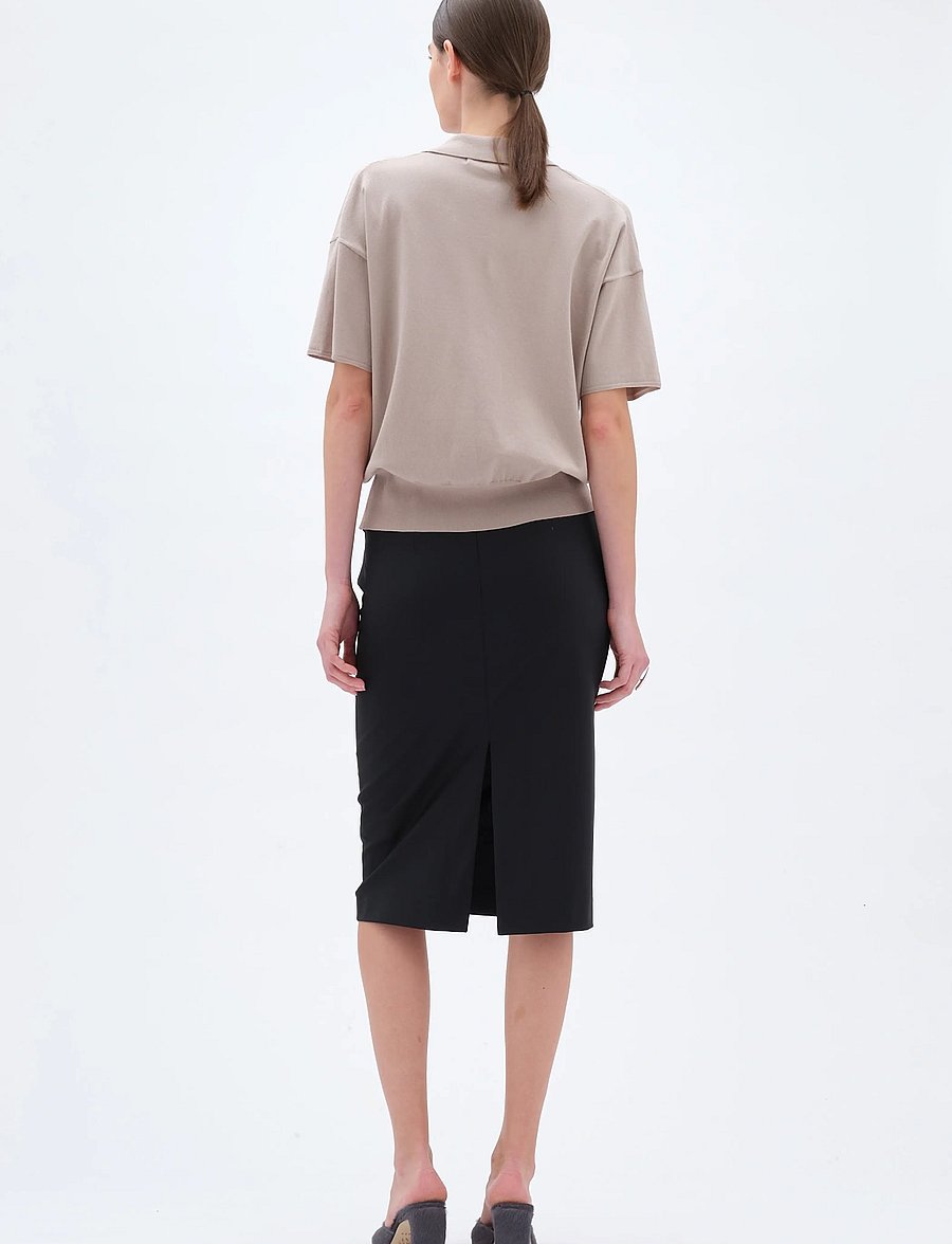 REMAIN Birger Christensen - KNITTED POLO TSHIRT - pullover - oatmeal - 3