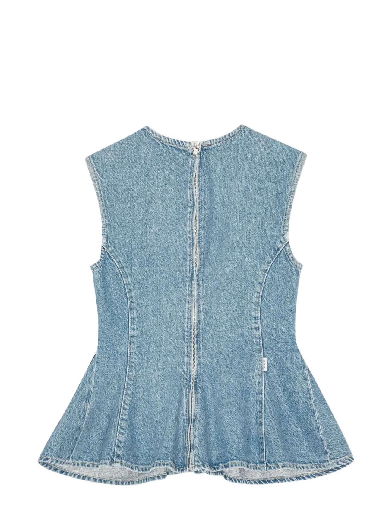 REMAIN Birger Christensen - PEPLUM DENIM TOP - blue mirage - 2
