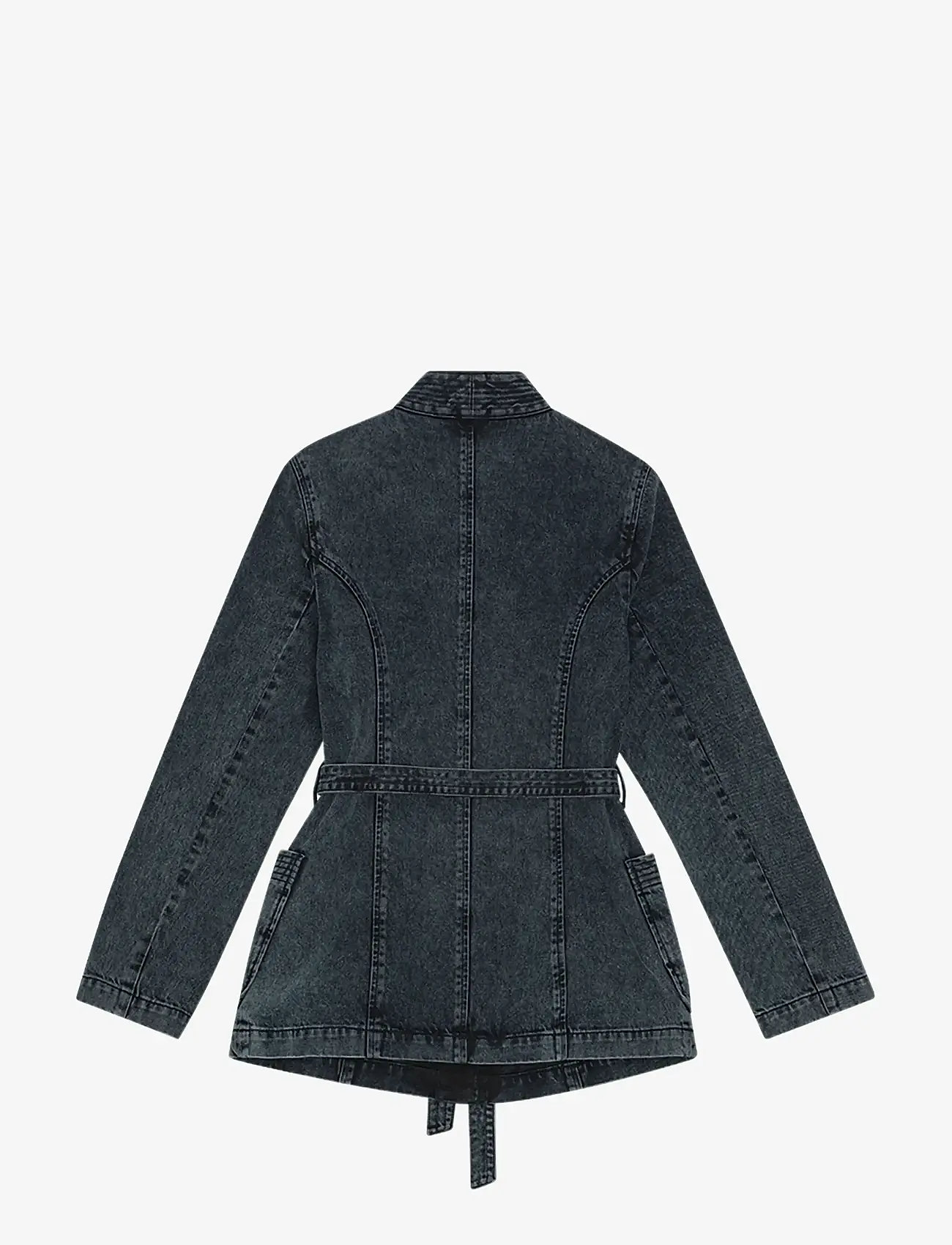 REMAIN Birger Christensen - BELTED DENIM JACKET - denimjakker - black - 2