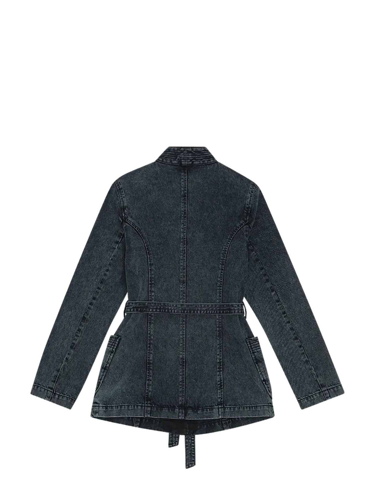 REMAIN Birger Christensen - BELTED DENIM JACKET - jeansjacken - black - 2