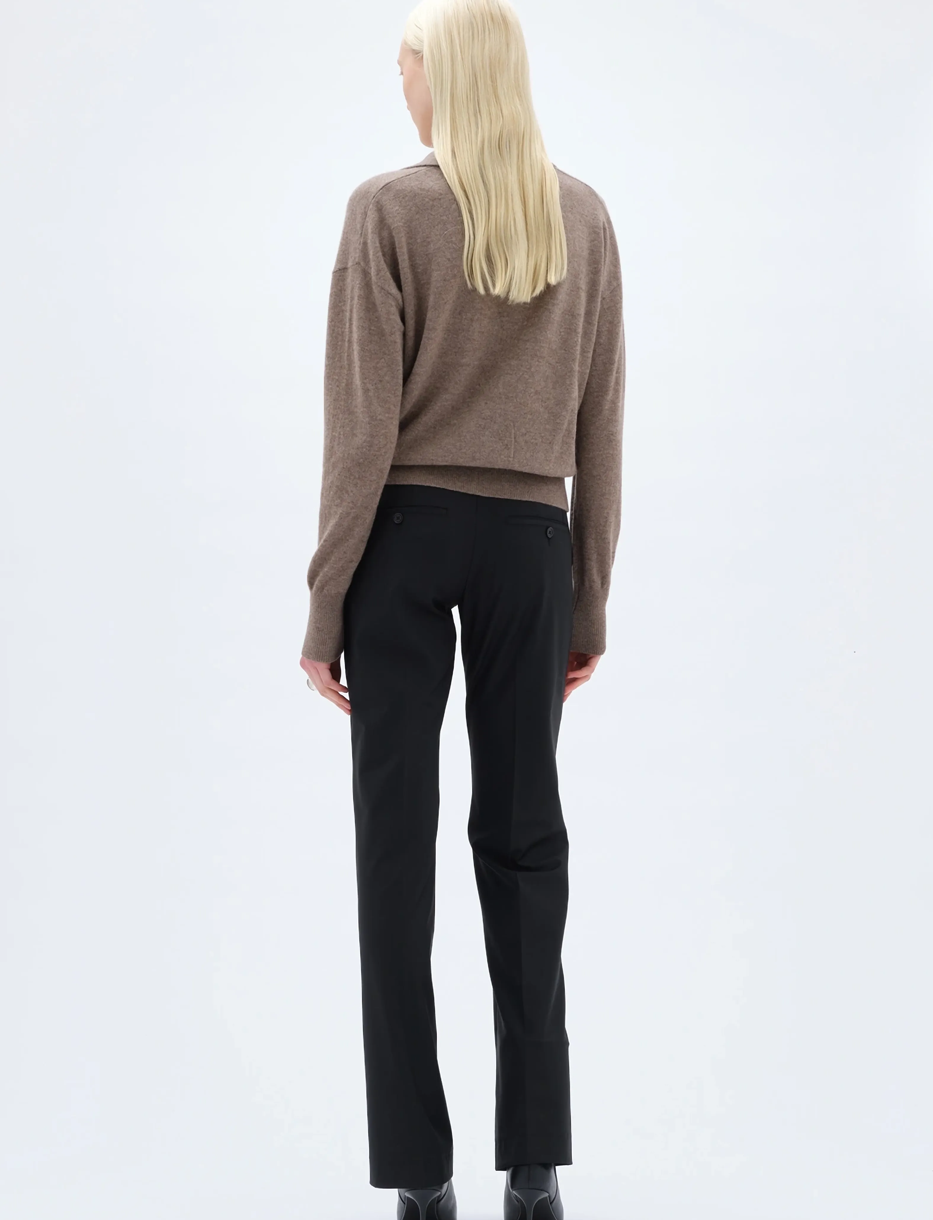 REMAIN Birger Christensen - KNIT POLO SWEATER - walnut - 3