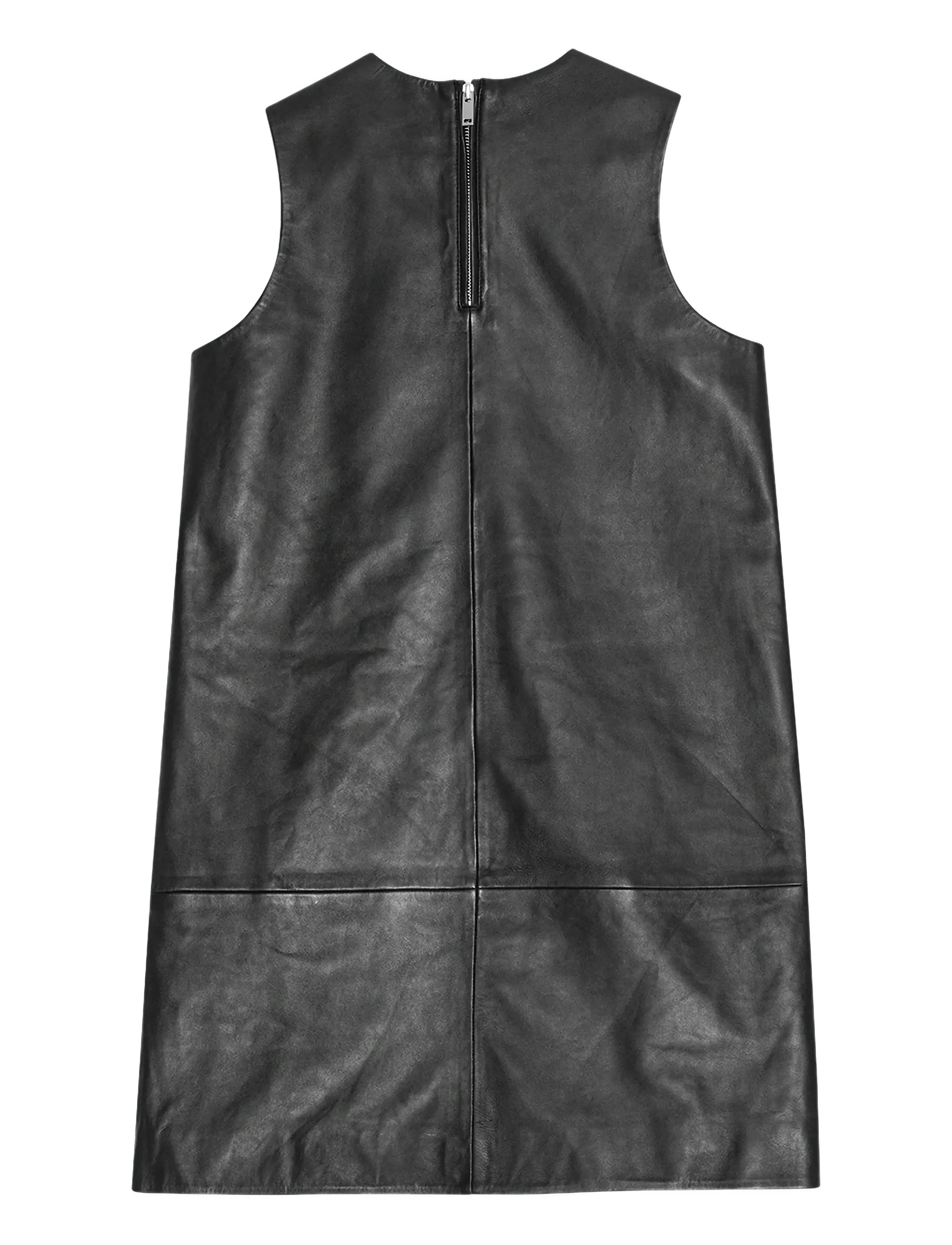 REMAIN Birger Christensen - MINI LEATHER DRESS - festklänningar - black - 2