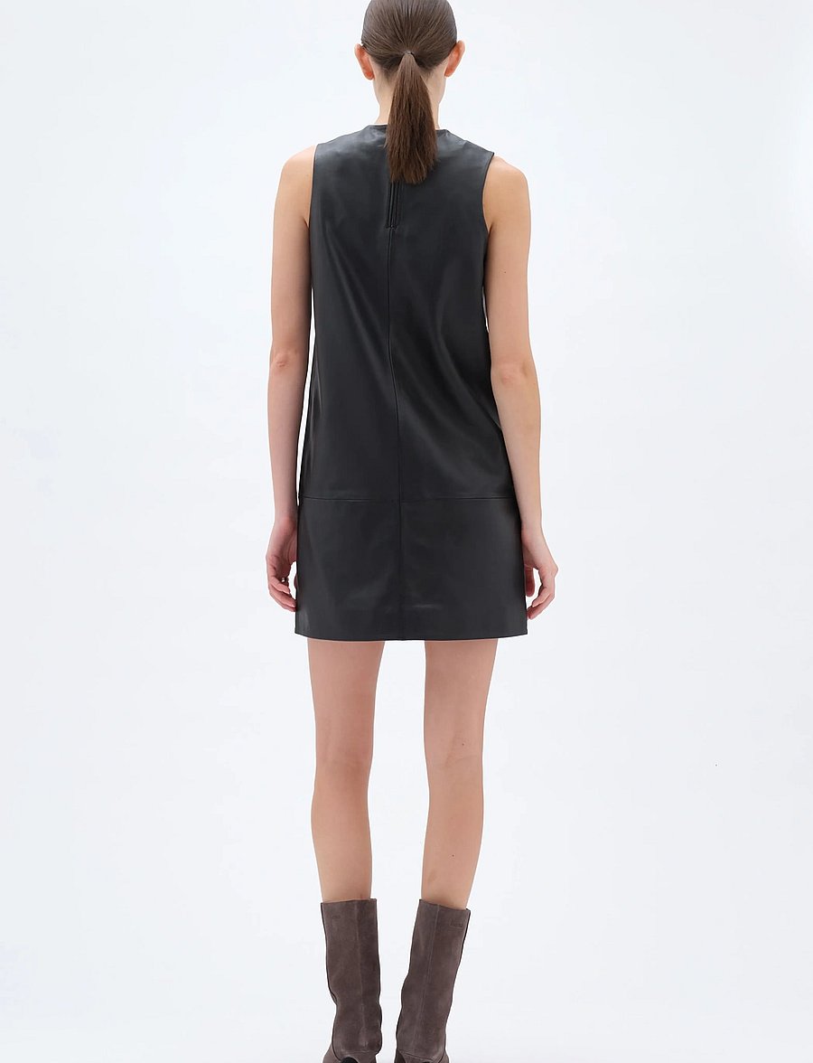 REMAIN Birger Christensen - MINI LEATHER DRESS - festklänningar - black - 3