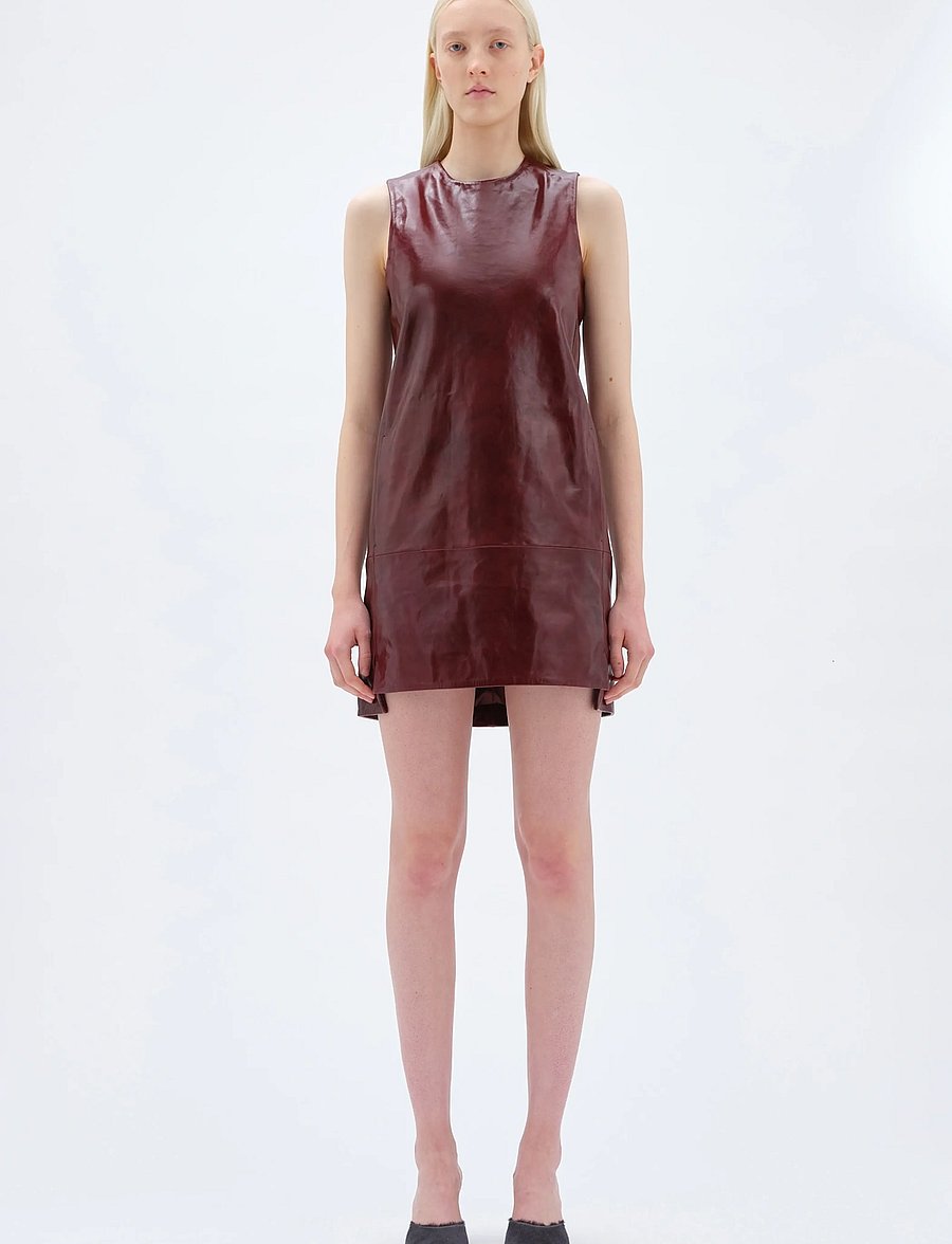 REMAIN Birger Christensen - MINI LEATHER DRESS - party dresses - zinfandel - 0