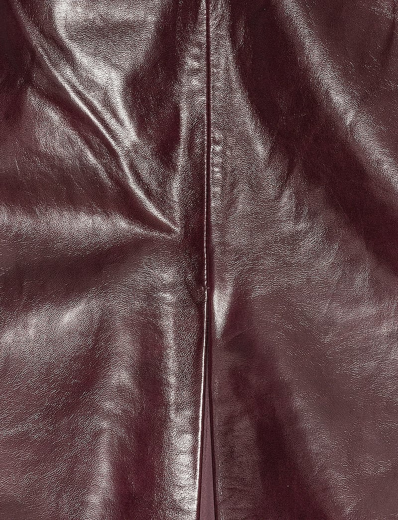 REMAIN Birger Christensen - MIDI LEATHER SKIRT - nahast seelikud - zinfandel - 4