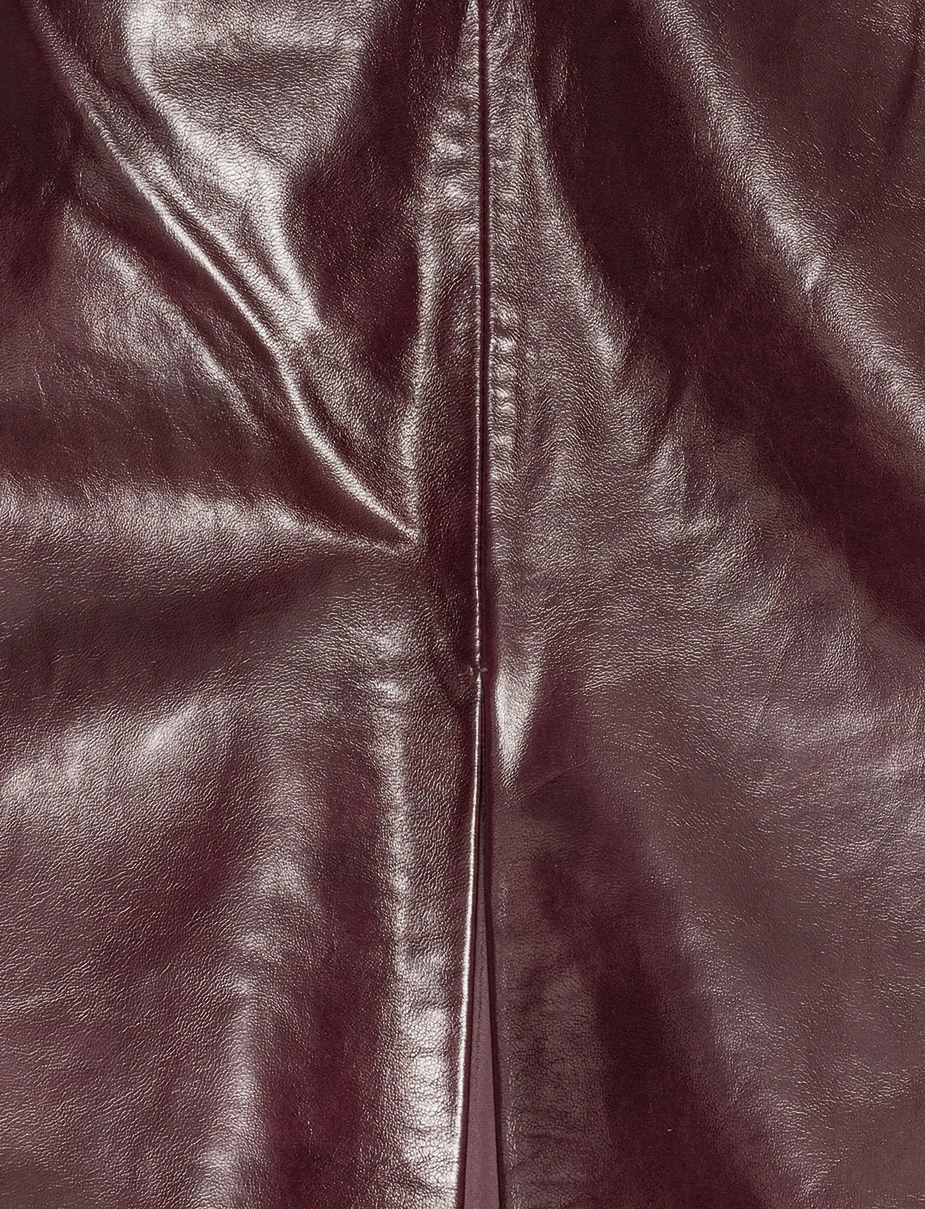 REMAIN Birger Christensen - MIDI LEATHER SKIRT - zinfandel - 4