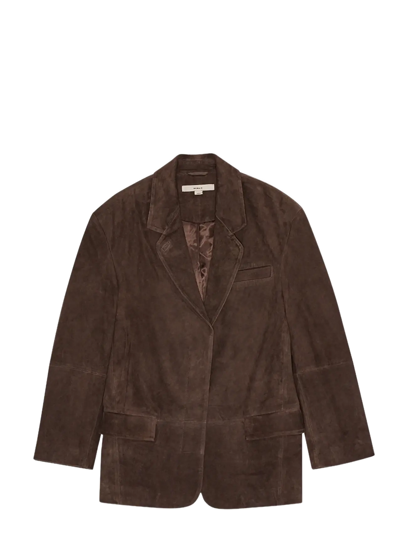 REMAIN Birger Christensen OVERSIZED SUEDE BLAZER - Nahktagid - CHICORY COFFEE / brown